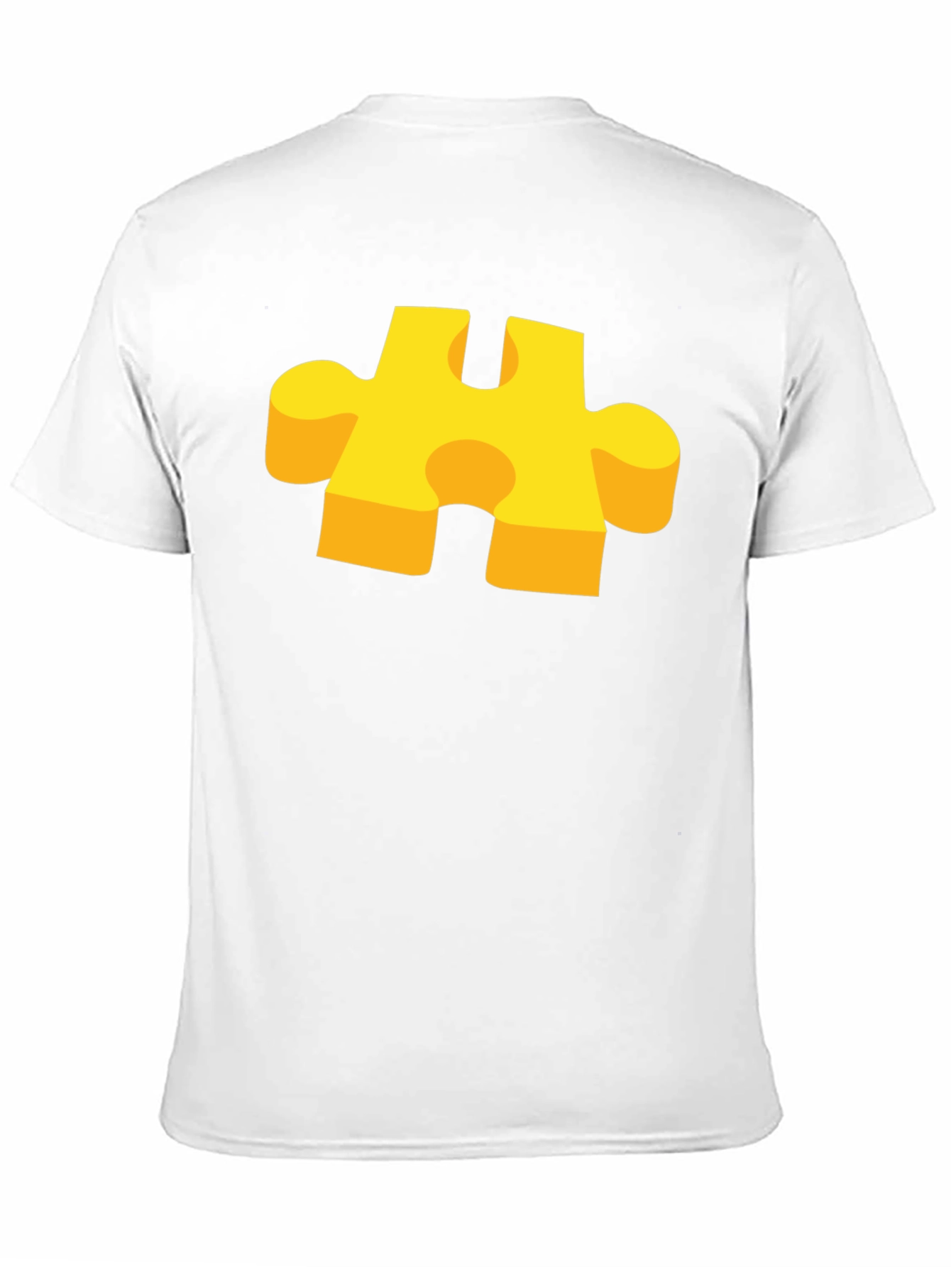 Puzzle Piece Graphic T-Shirt - Casual Cotton Tee