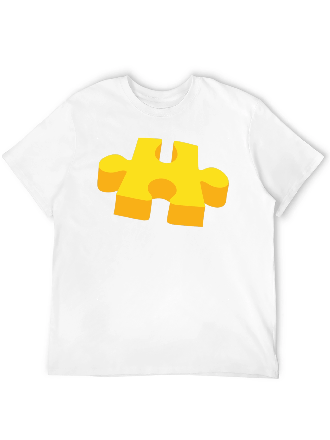 Puzzle Piece Graphic T-Shirt - Casual Cotton Tee