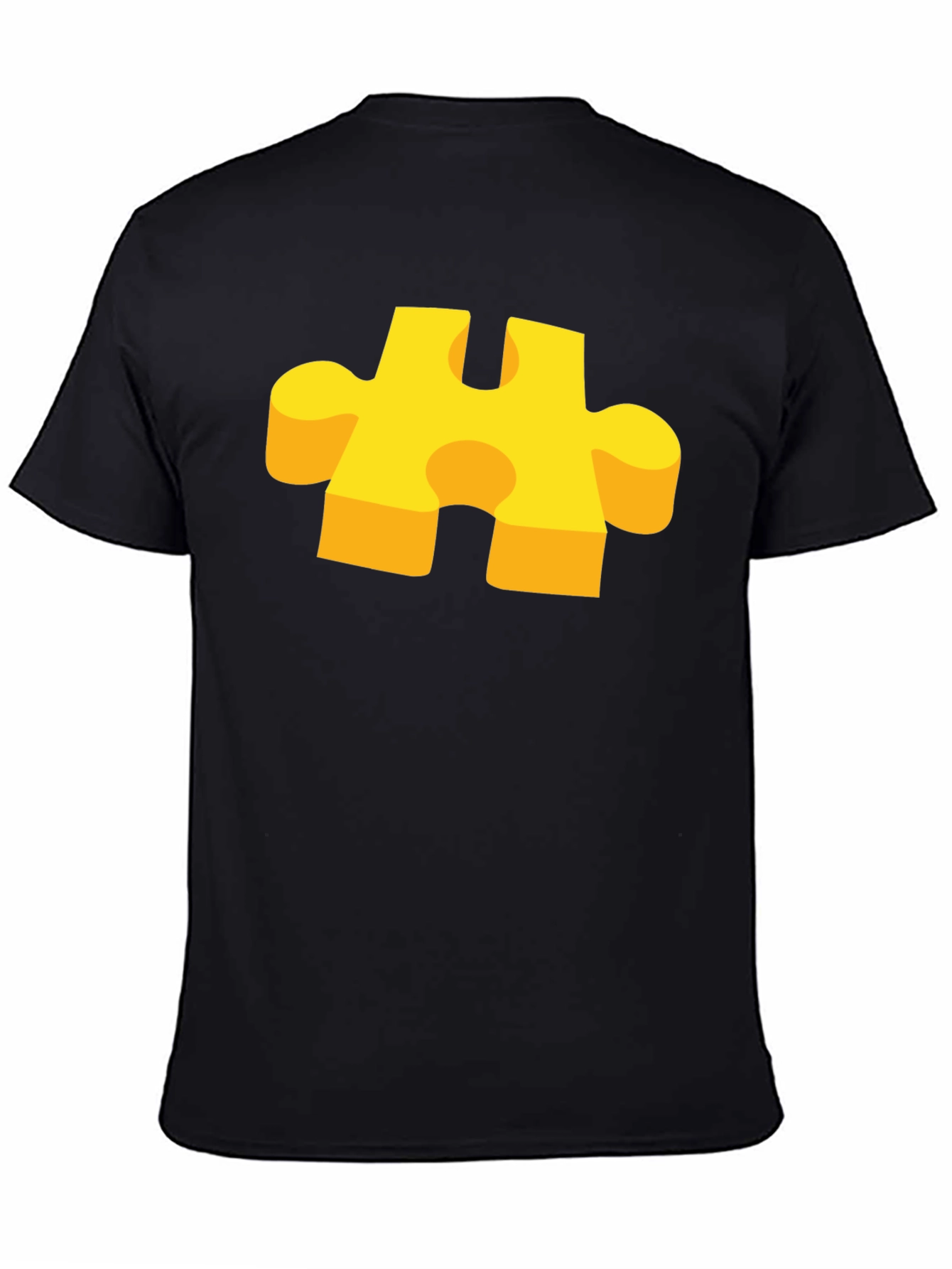 Puzzle Piece Graphic T-Shirt - Casual Cotton Tee