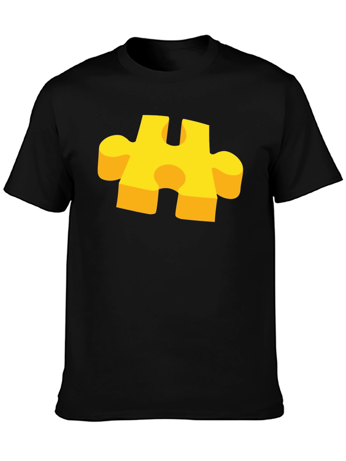 Puzzle Piece Graphic T-Shirt - Casual Cotton Tee