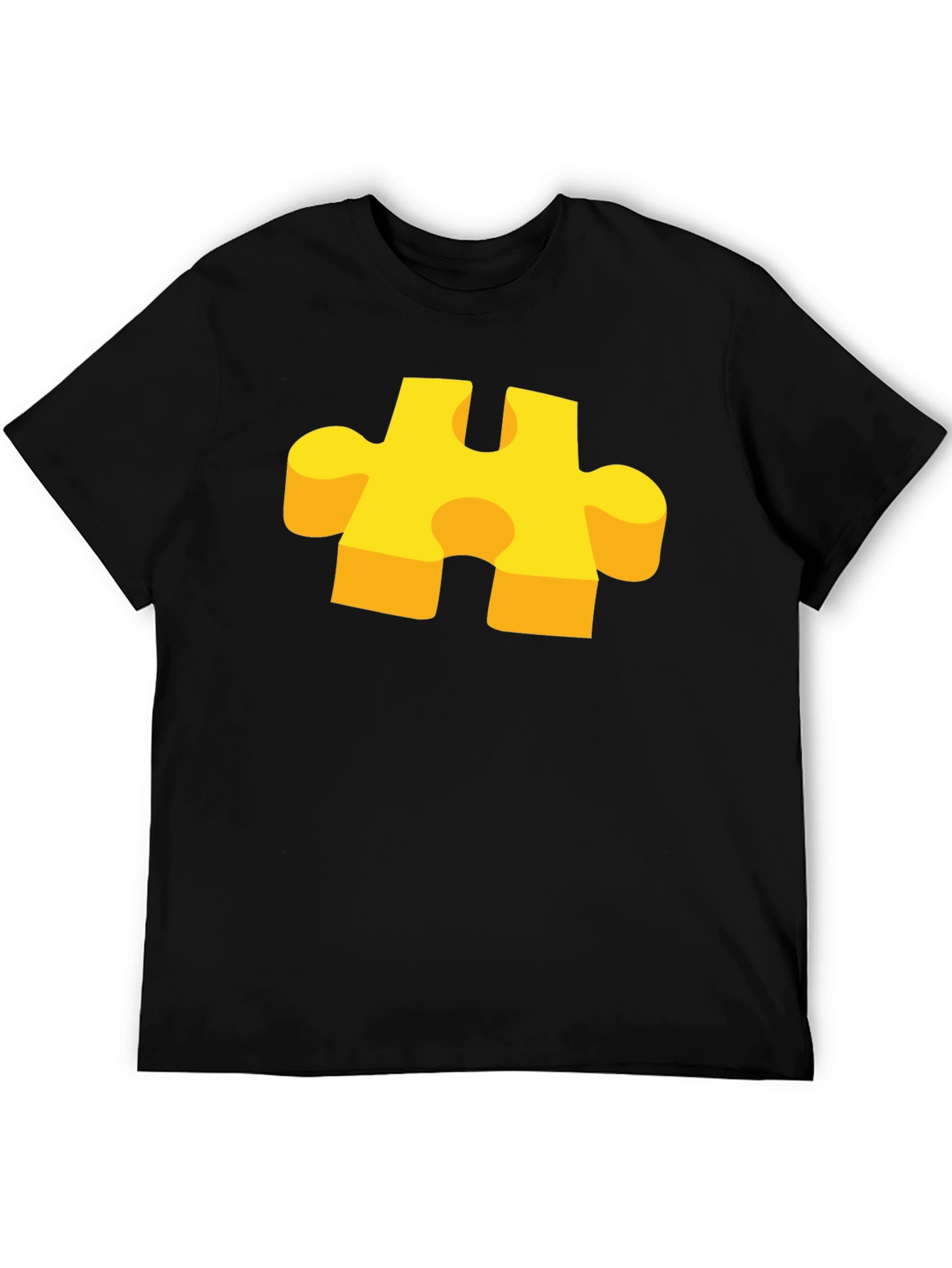 Puzzle Piece Graphic T-Shirt - Casual Cotton Tee
