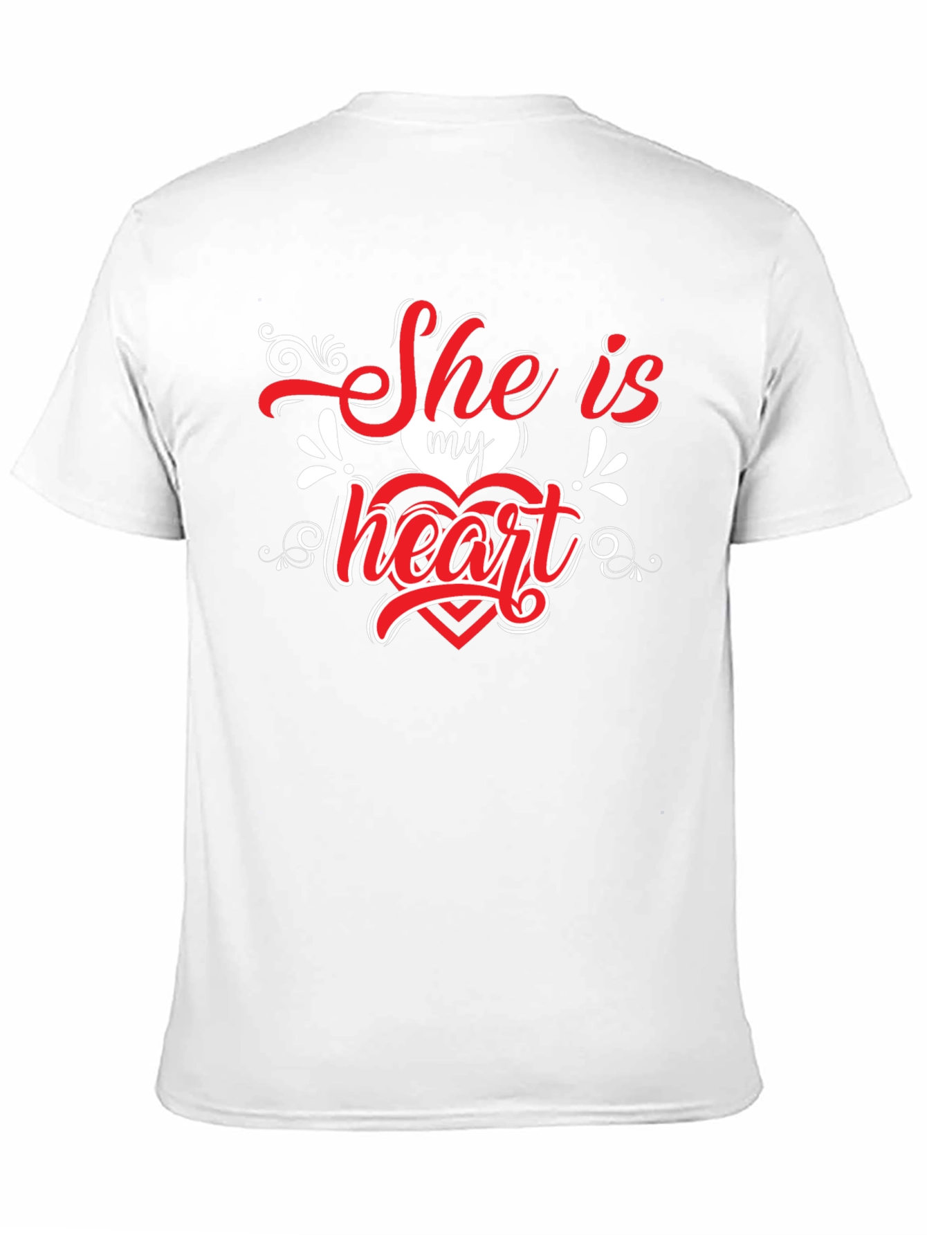 She is My Heart Valentines Black T-Shirt