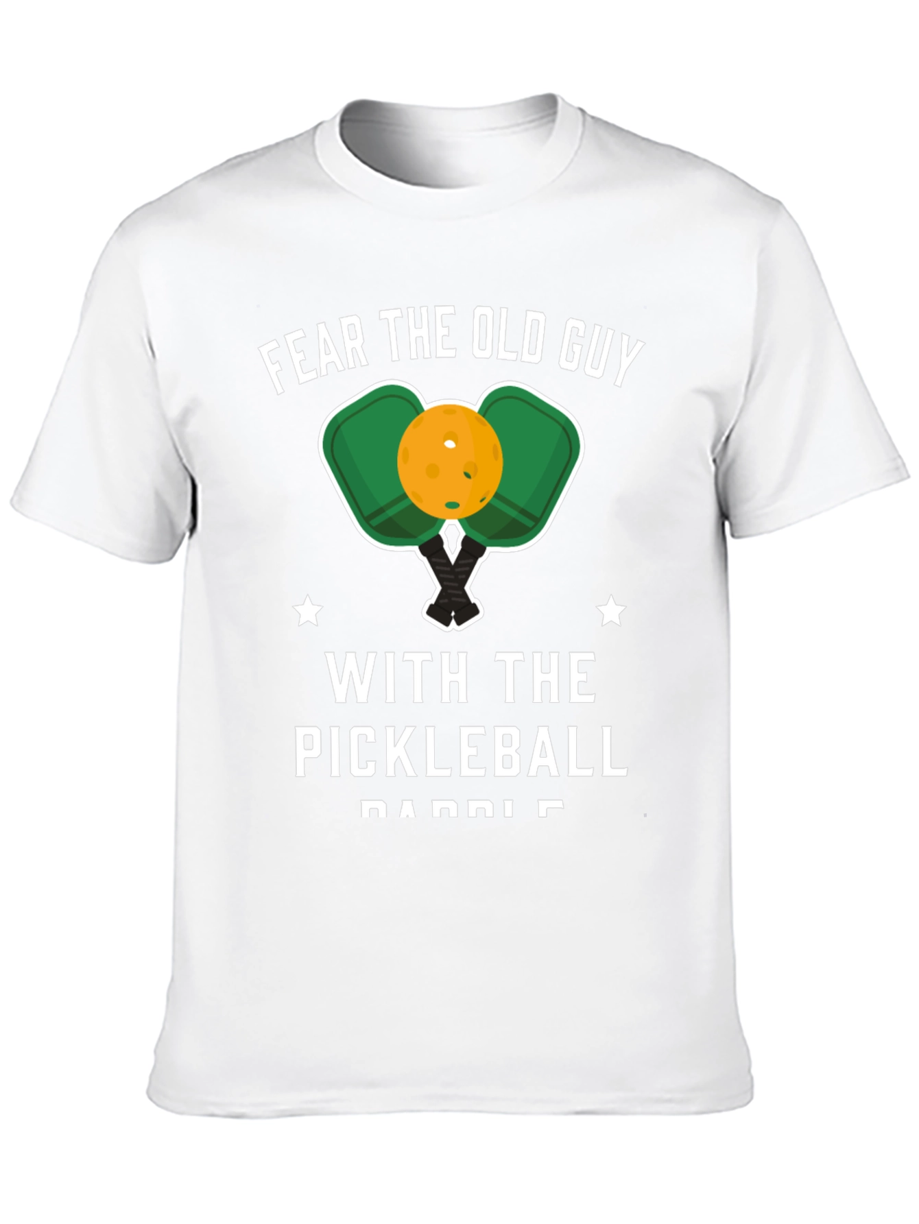 Fear the Old Guy Pickleball Paddle Graphic T-Shirt