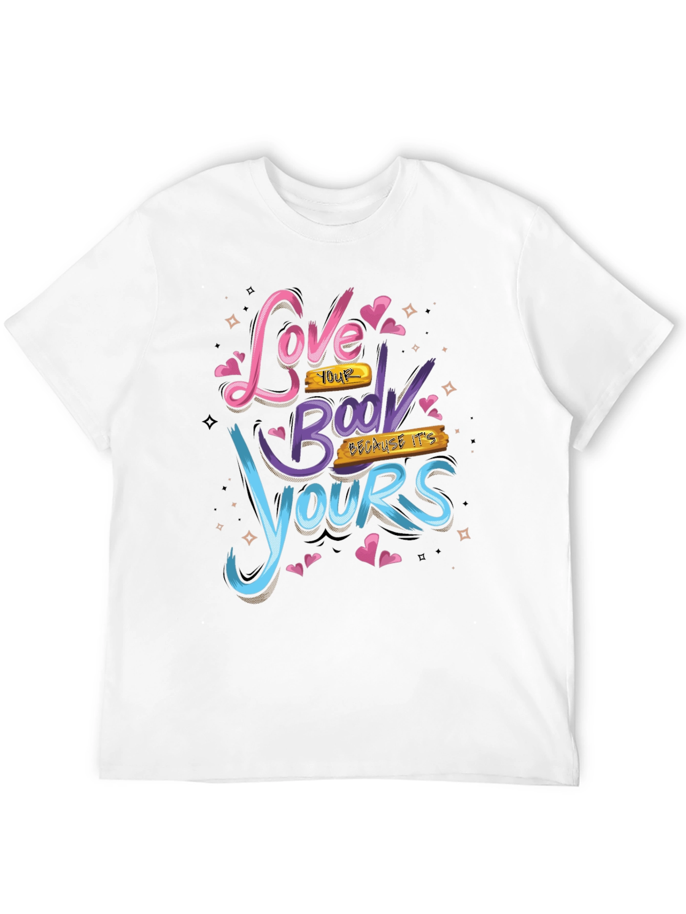 Love Your Body Graphic Tee - Positive Vibes