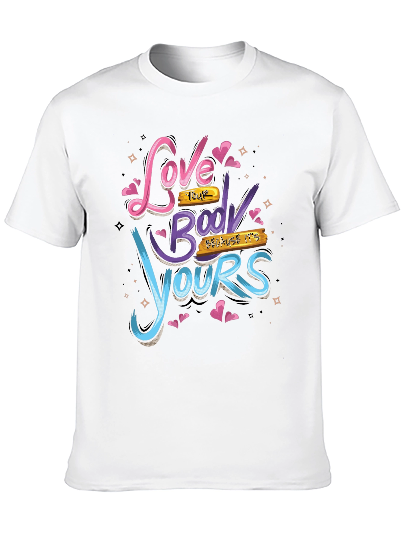 Love Your Body Graphic Tee - Positive Vibes