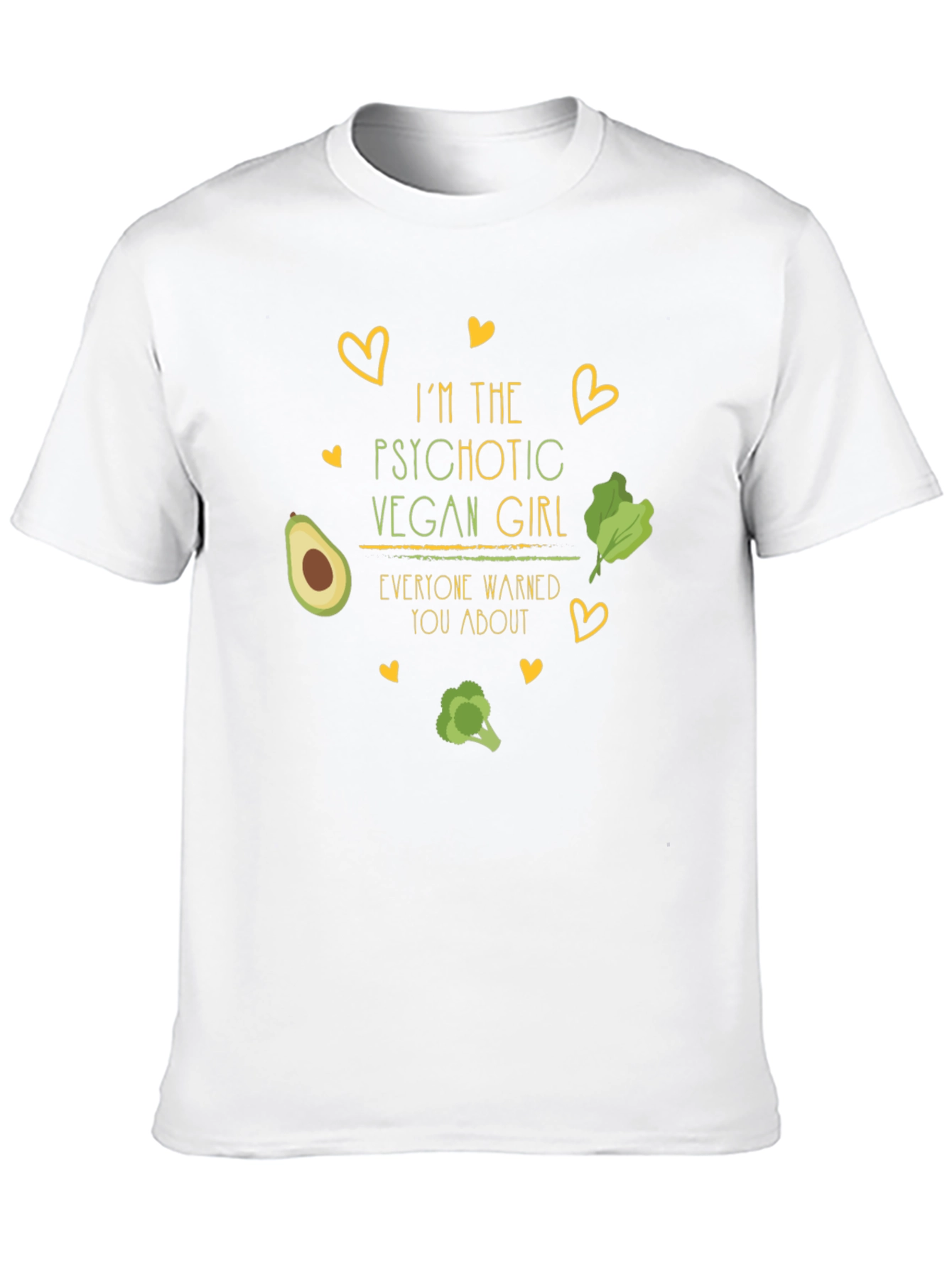 Psychotic Vegan Girl Black T-Shirt