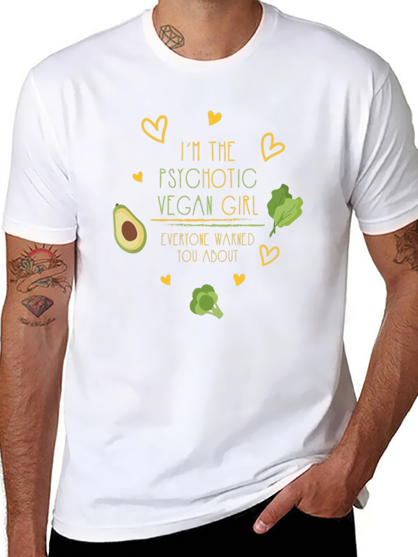 Psychotic Vegan Girl Black T-Shirt