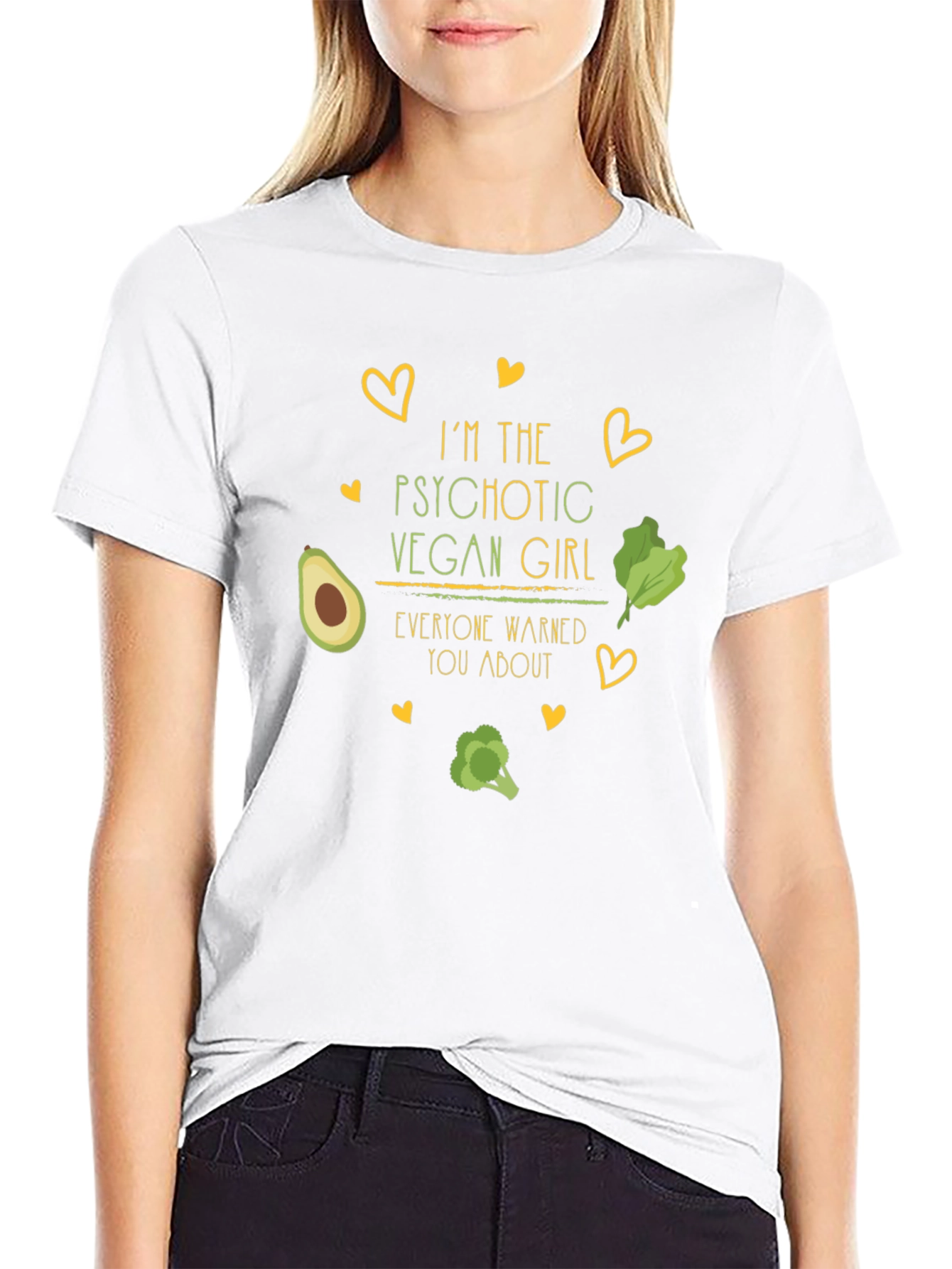 Psychotic Vegan Girl Black T-Shirt