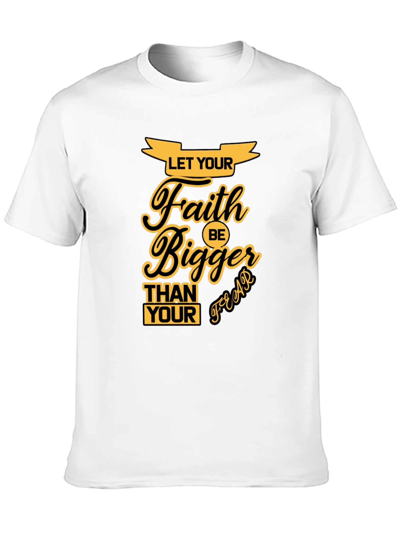 Faith Over Fear Black Graphic T-Shirt