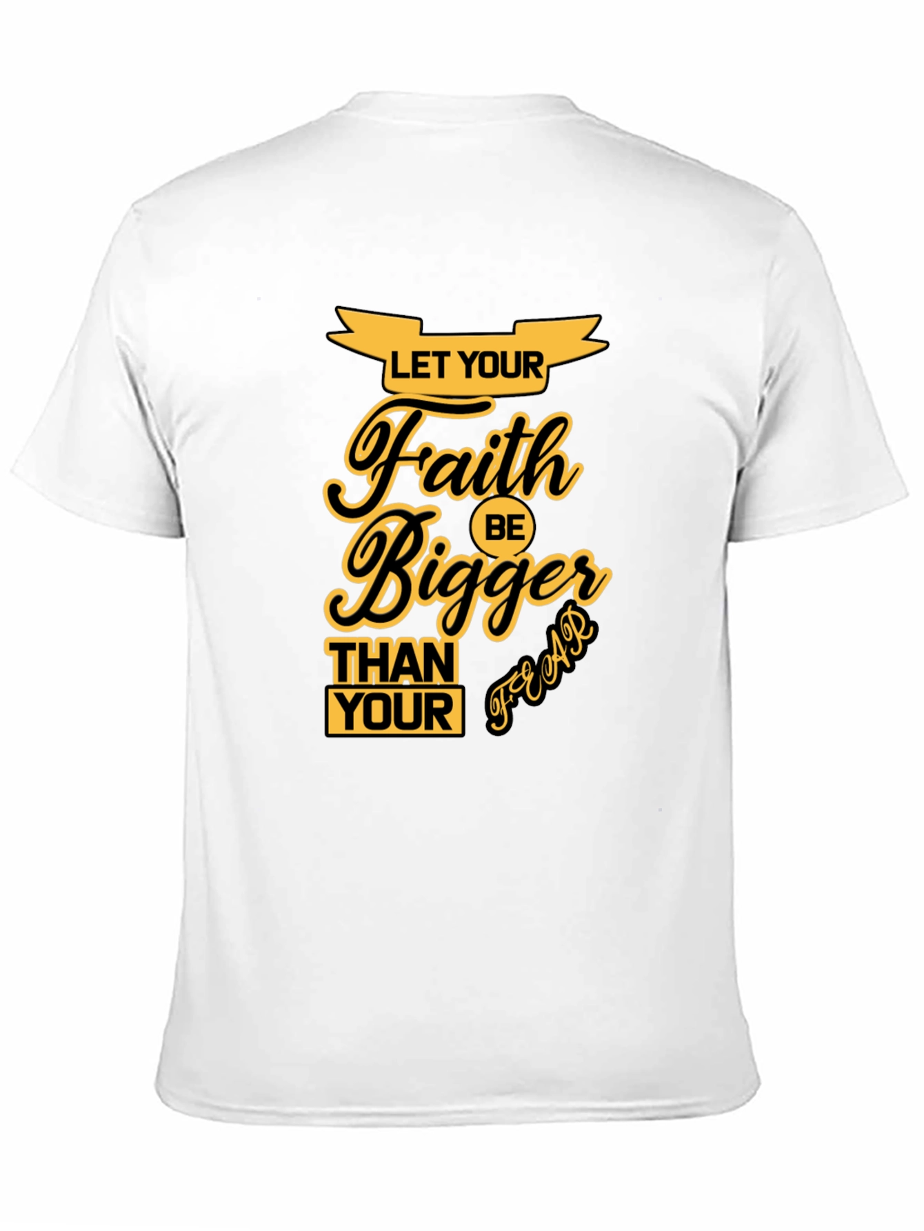 Faith Over Fear Black Graphic T-Shirt
