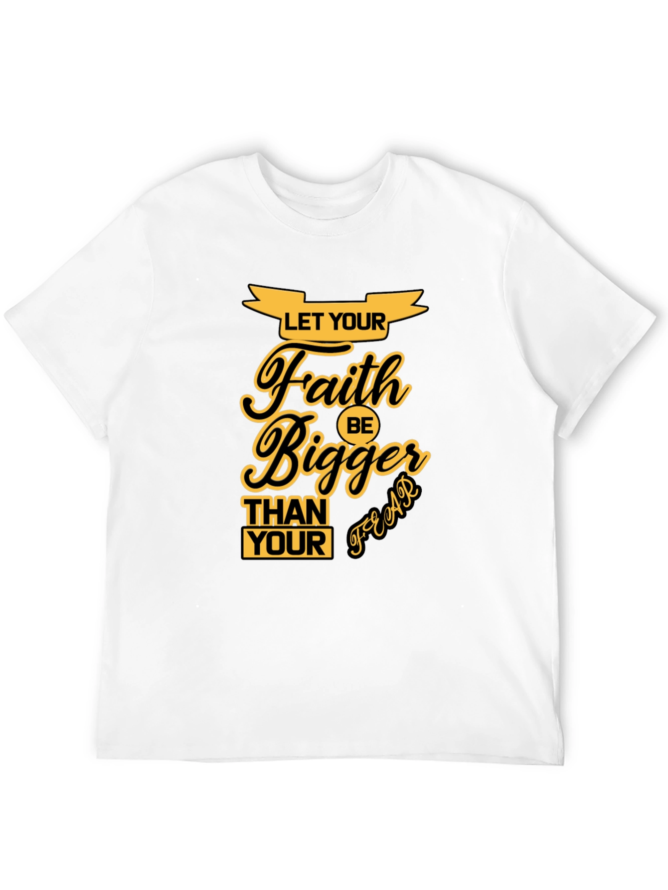 Faith Over Fear Black Graphic T-Shirt
