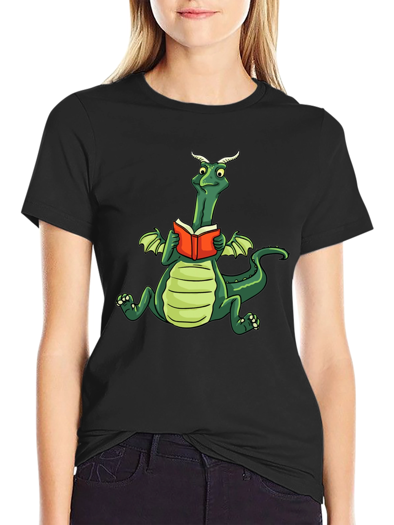 Dragon Reading Book T-Shirt