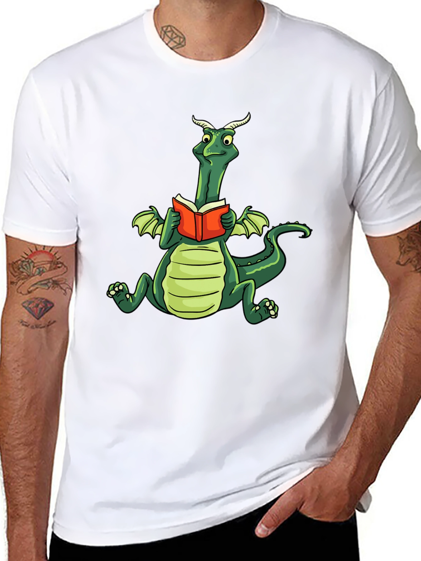 Dragon Reading Book T-Shirt