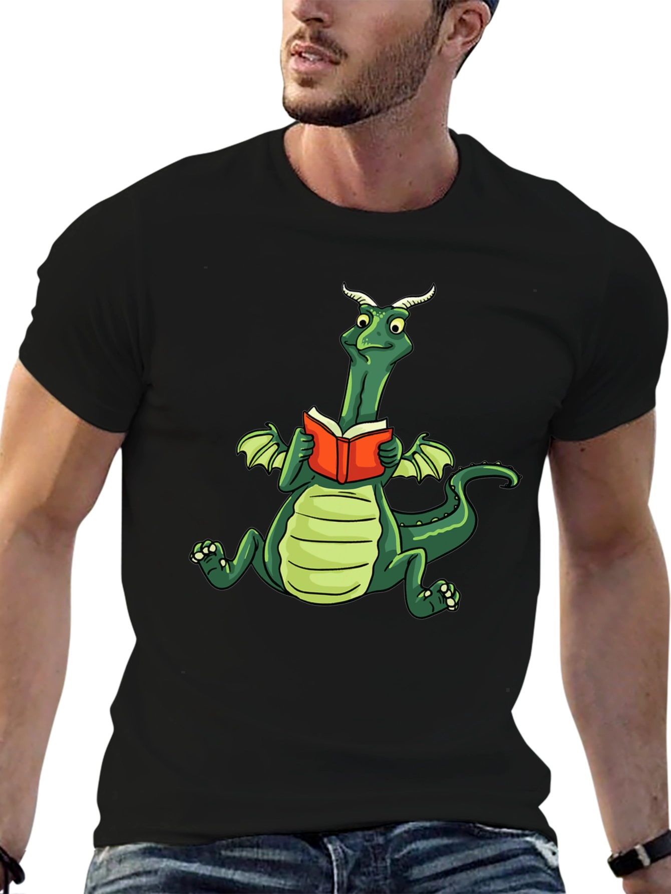Dragon Reading Book T-Shirt