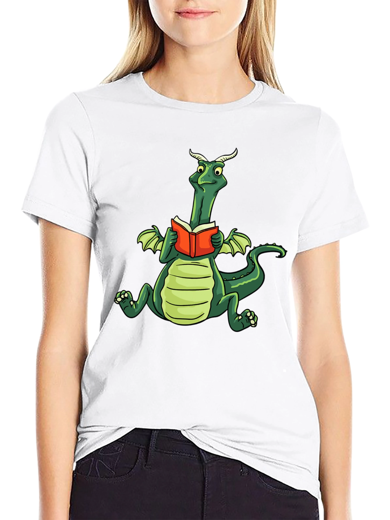 Dragon Reading Book T-Shirt