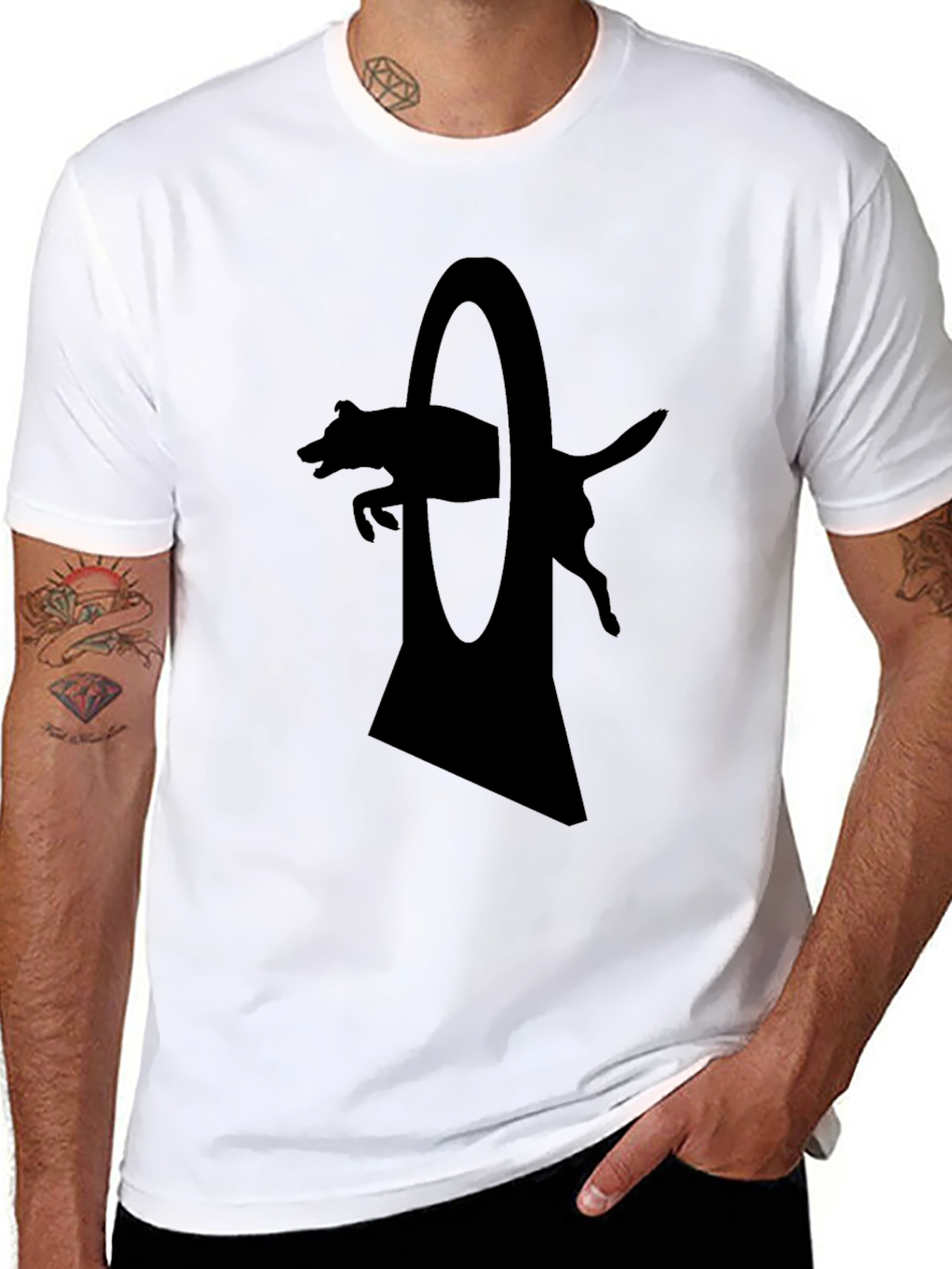 Dog Agility T-Shirt - Silhouette Design