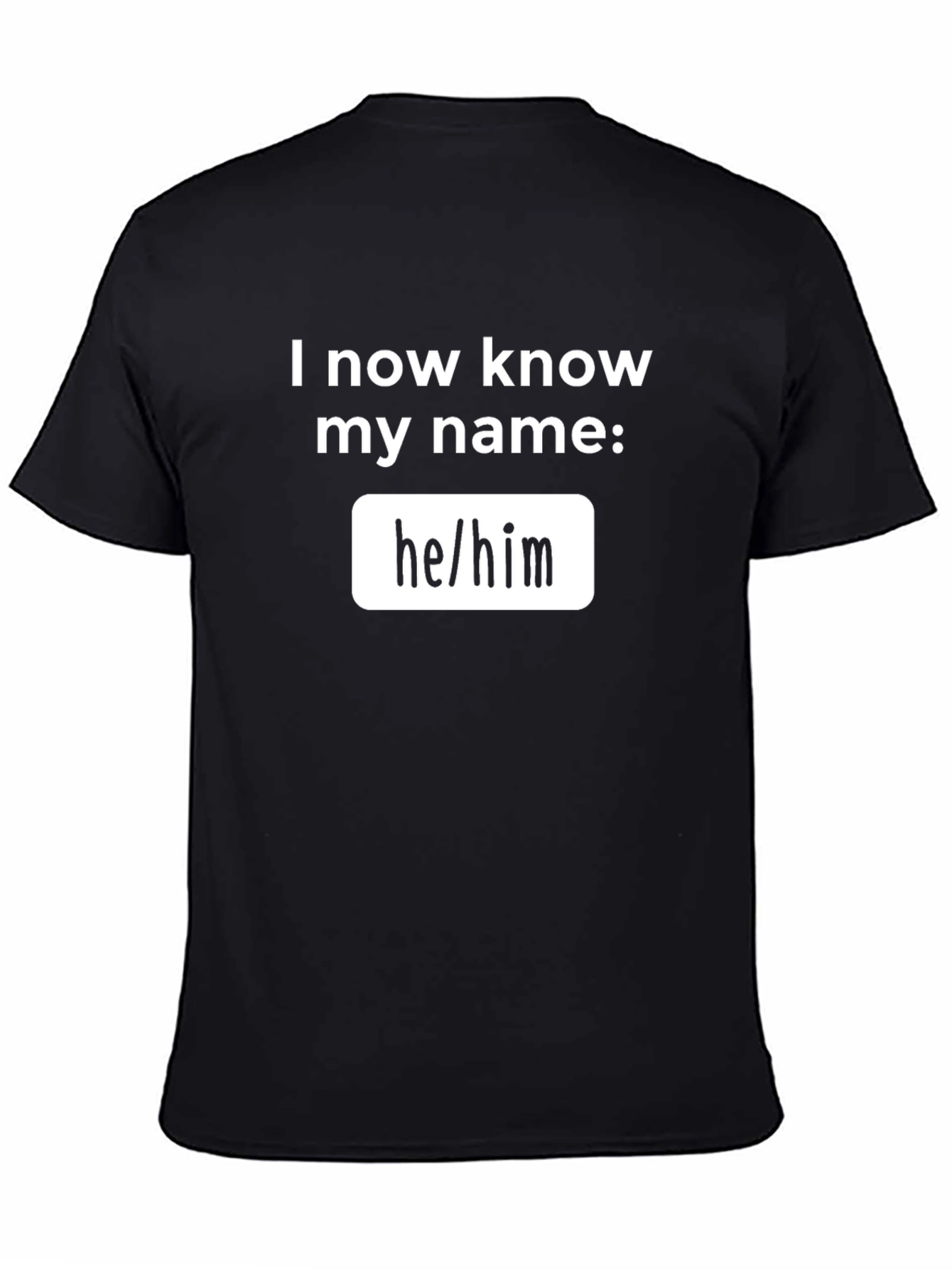 Pronoun T-Shirt - I Now Know My Name: he/him