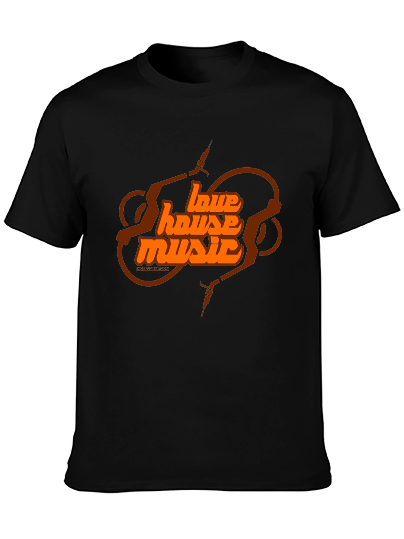 Love House Music Black Graphic T-Shirt
