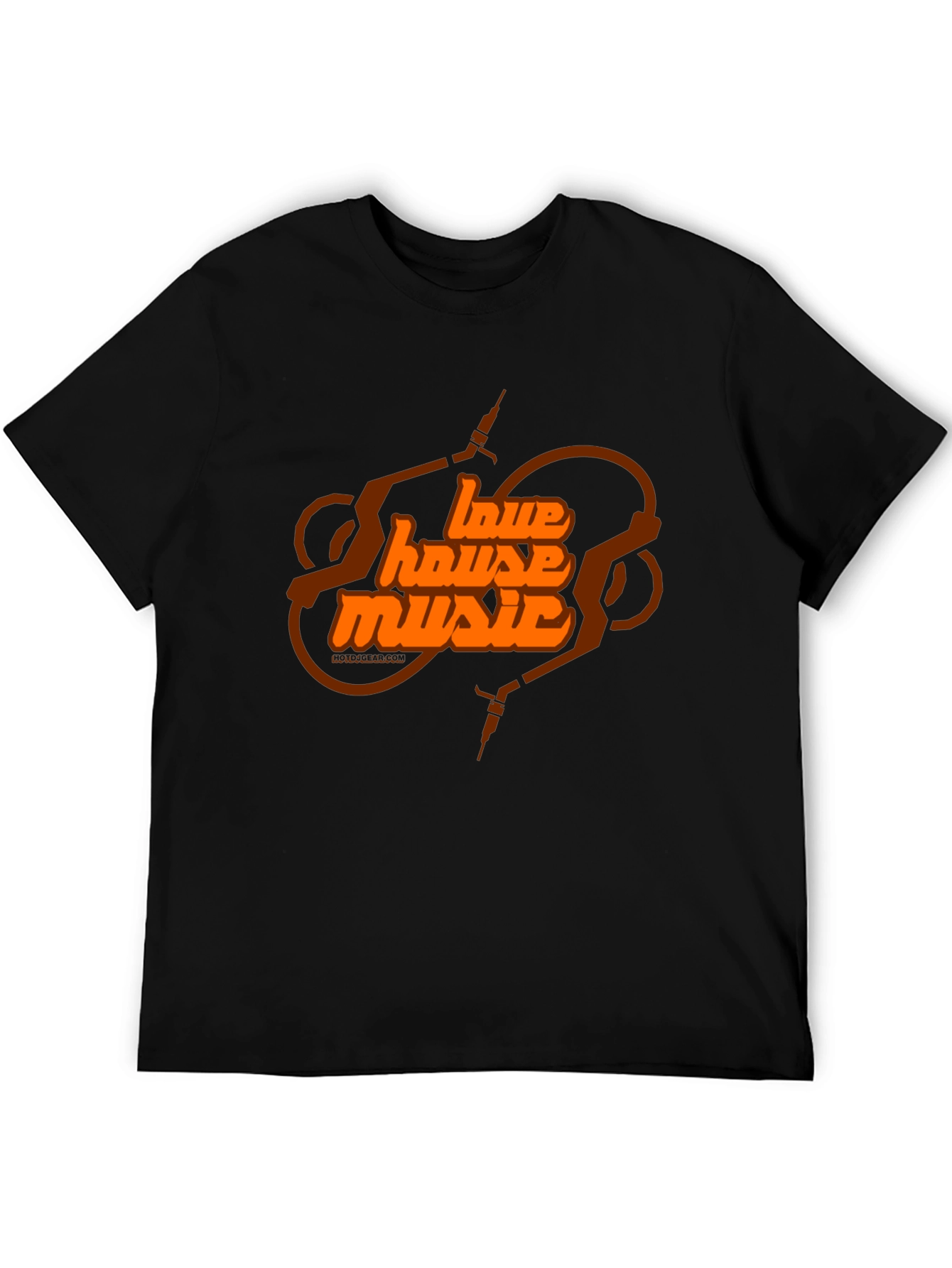 Love House Music Black Graphic T-Shirt