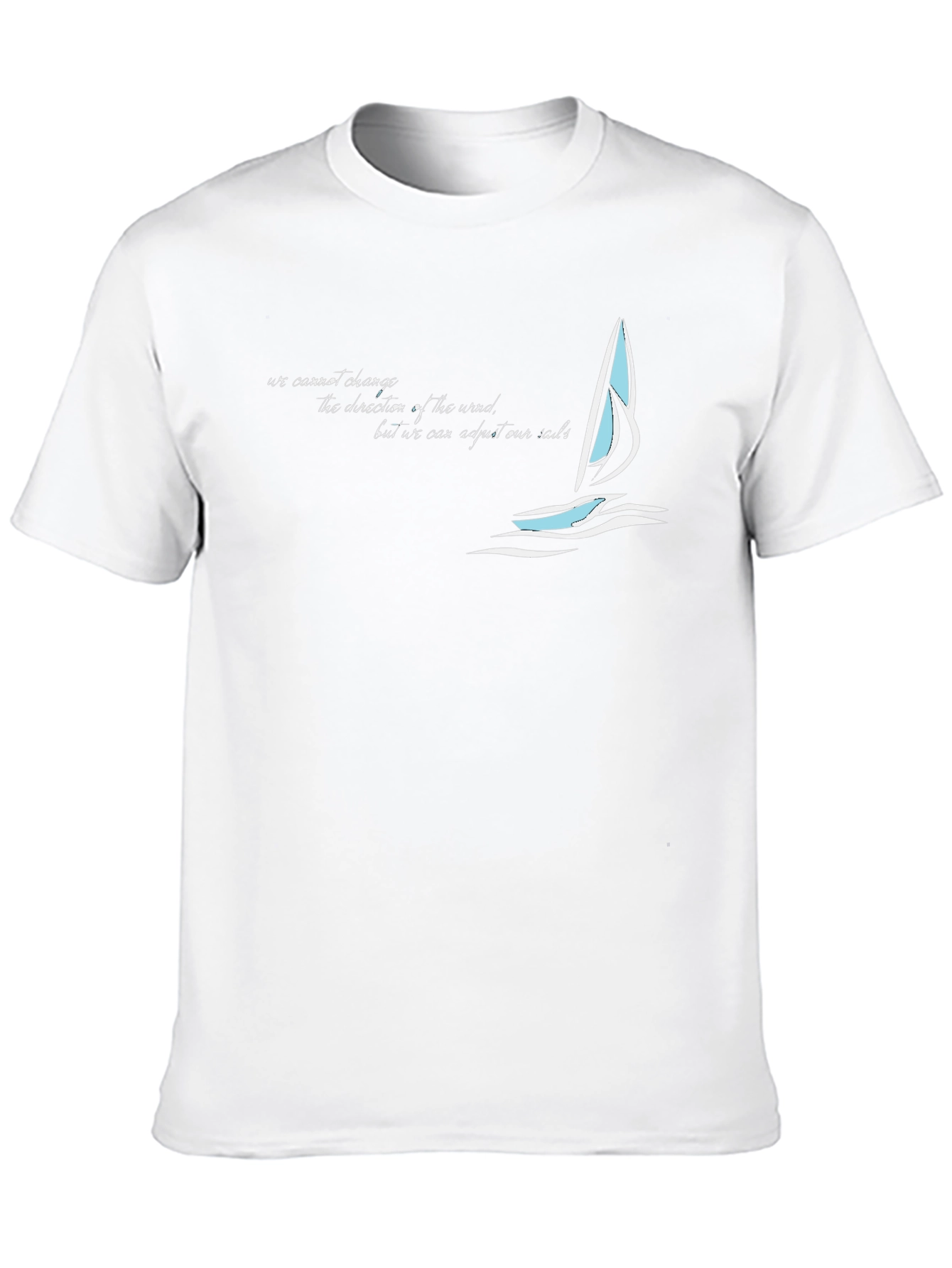 Sailboat T-Shirt - Adjust Your Sails Inspirational Tee