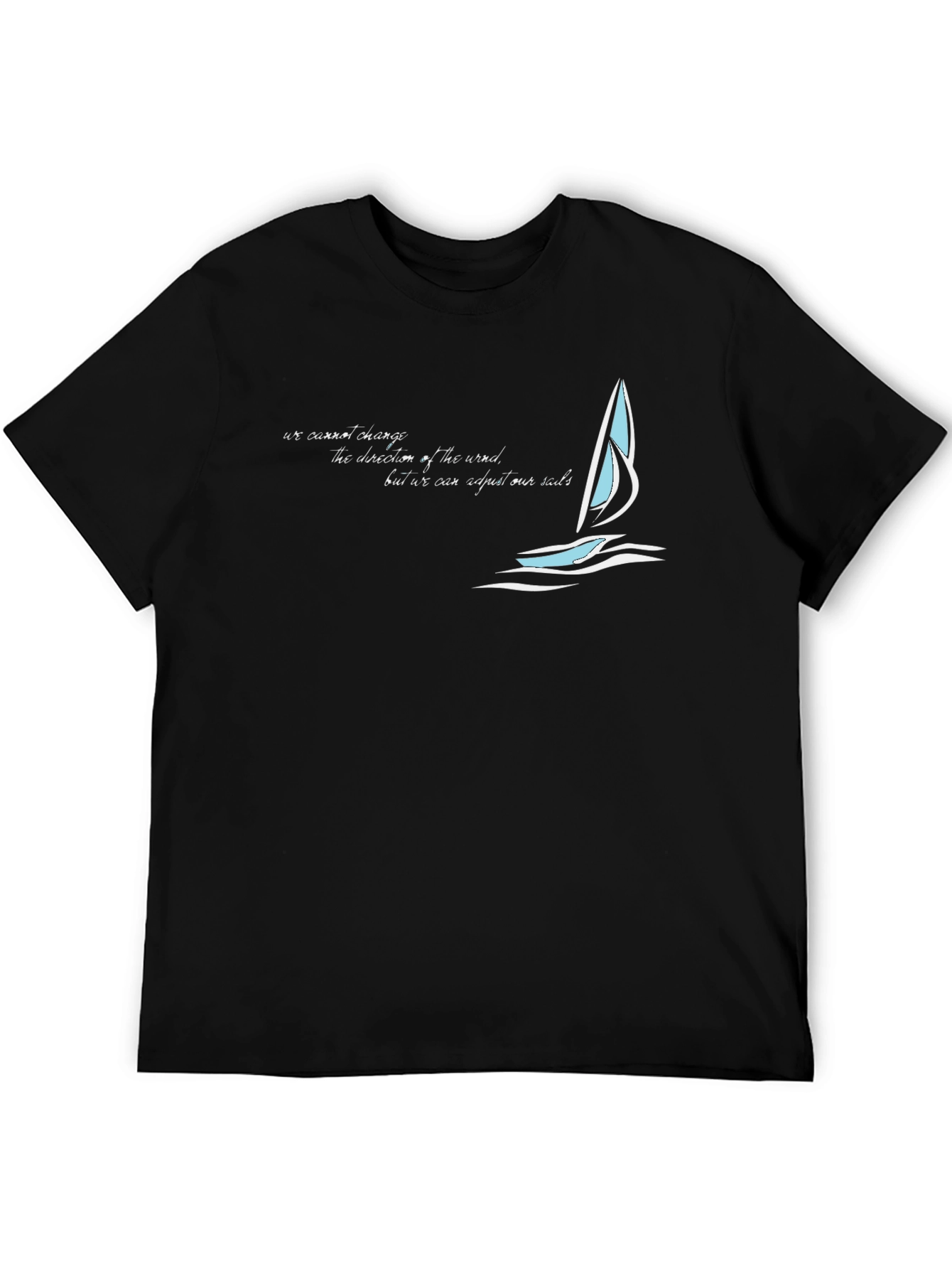 Sailboat T-Shirt - Adjust Your Sails Inspirational Tee