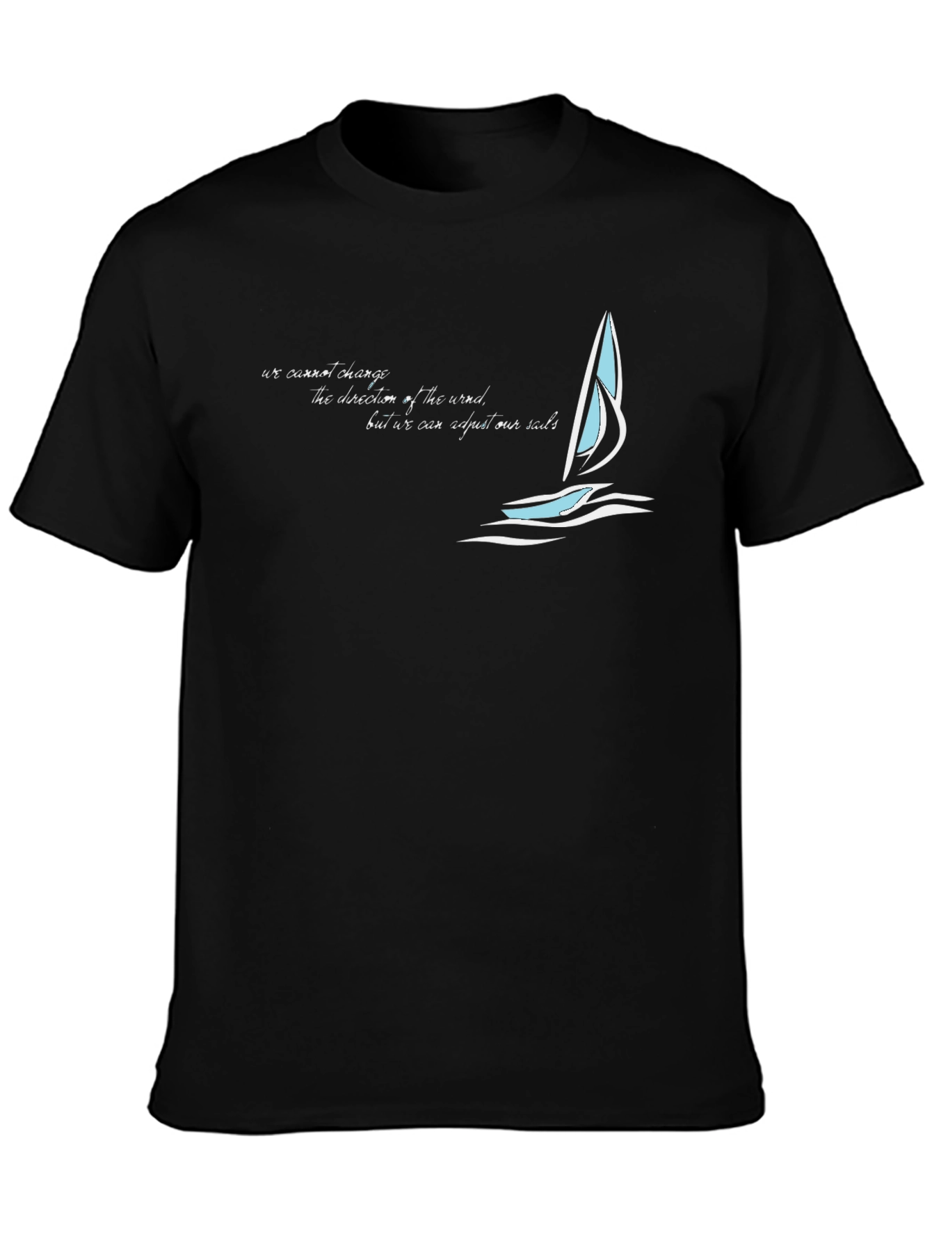 Sailboat T-Shirt - Adjust Your Sails Inspirational Tee