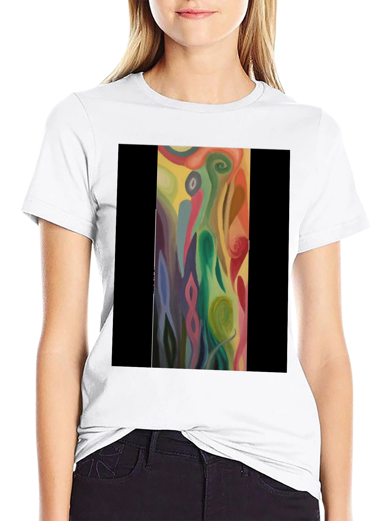 Abstract Art Print Tee - Unique Style