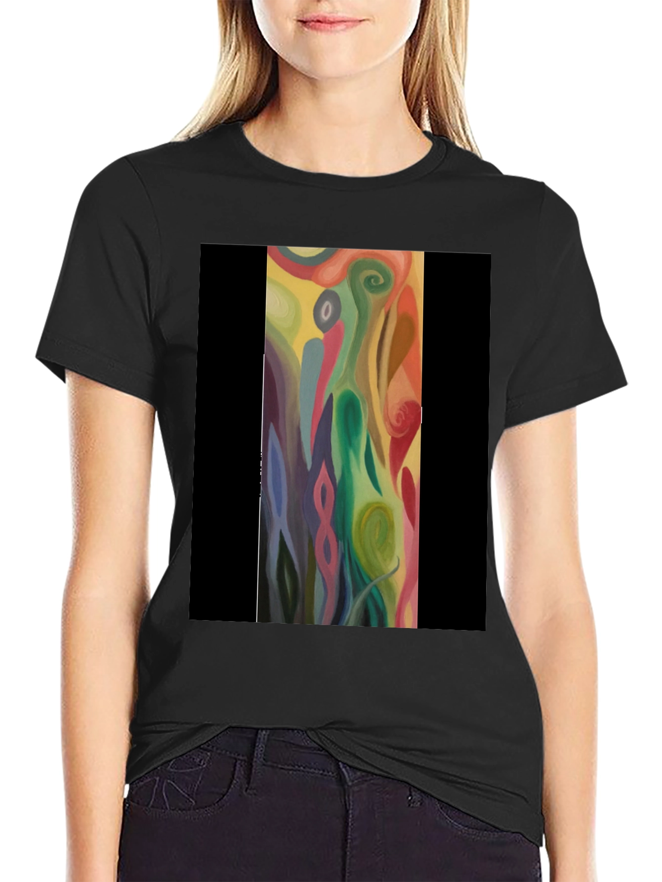 Abstract Art Print Tee - Unique Style