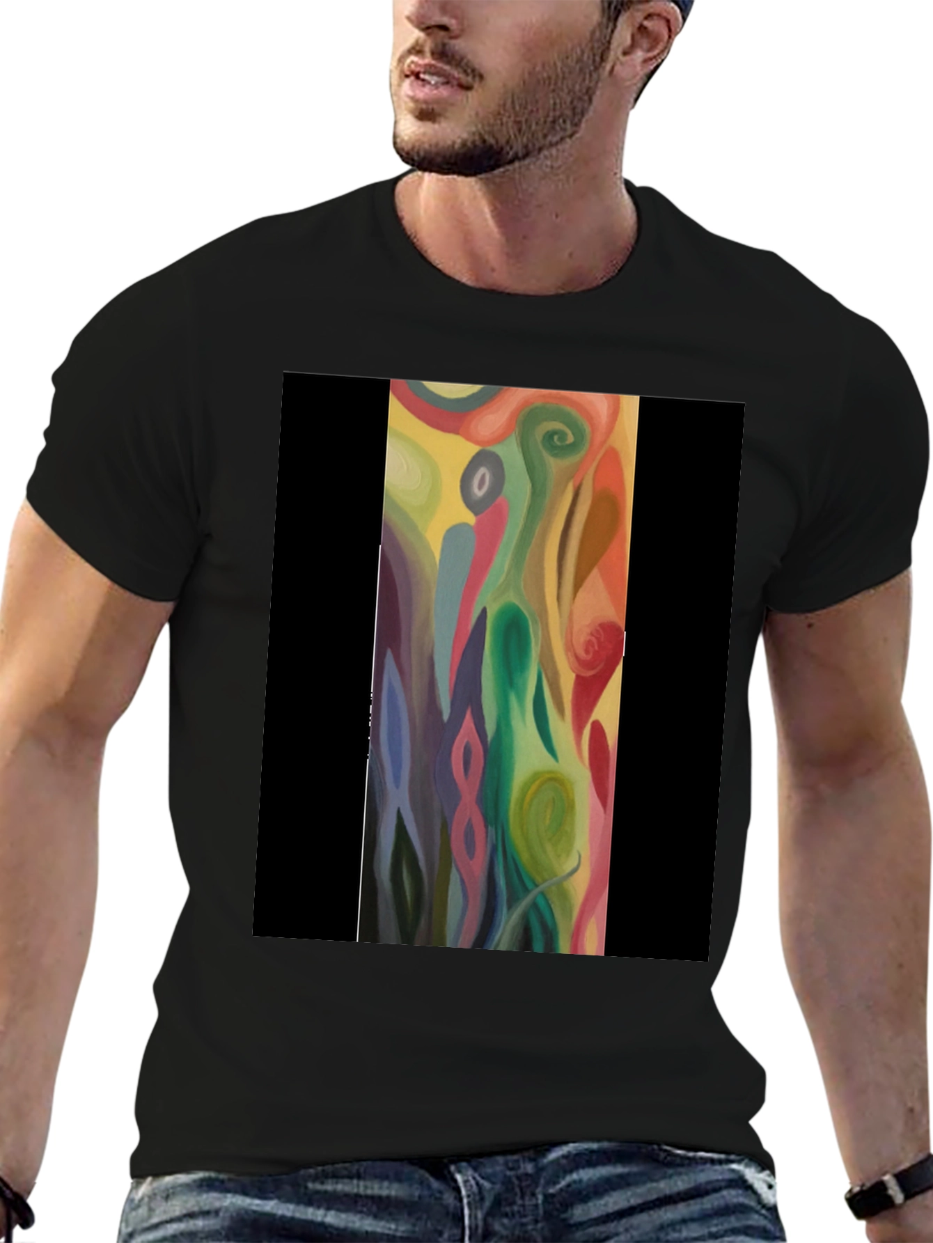 Abstract Art Print Tee - Unique Style