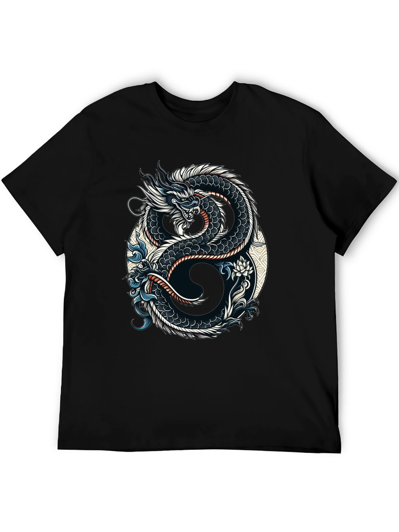 Dragon Yin Yang Graphic Tee - Stylish Comfort