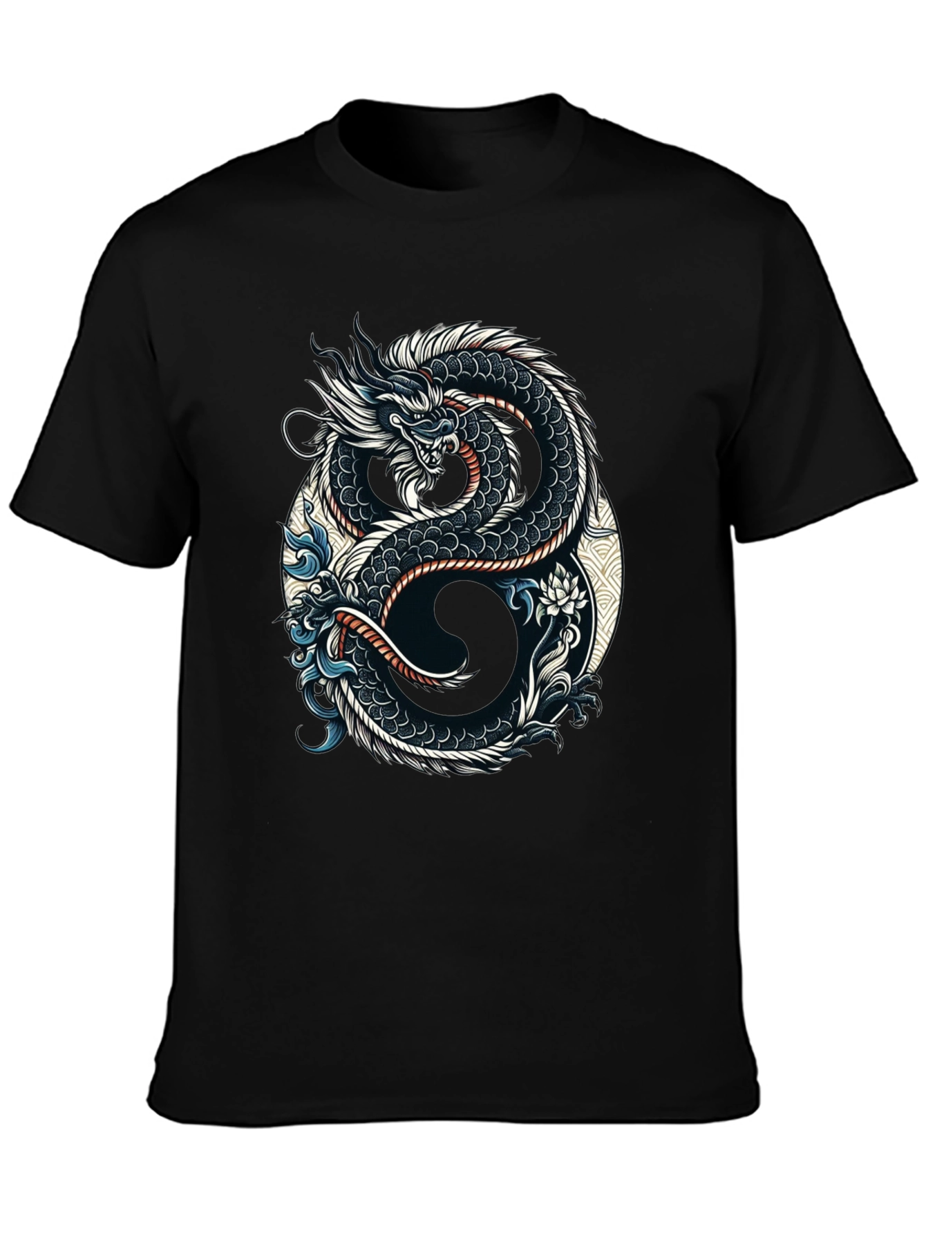 Dragon Yin Yang Graphic Tee - Stylish Comfort