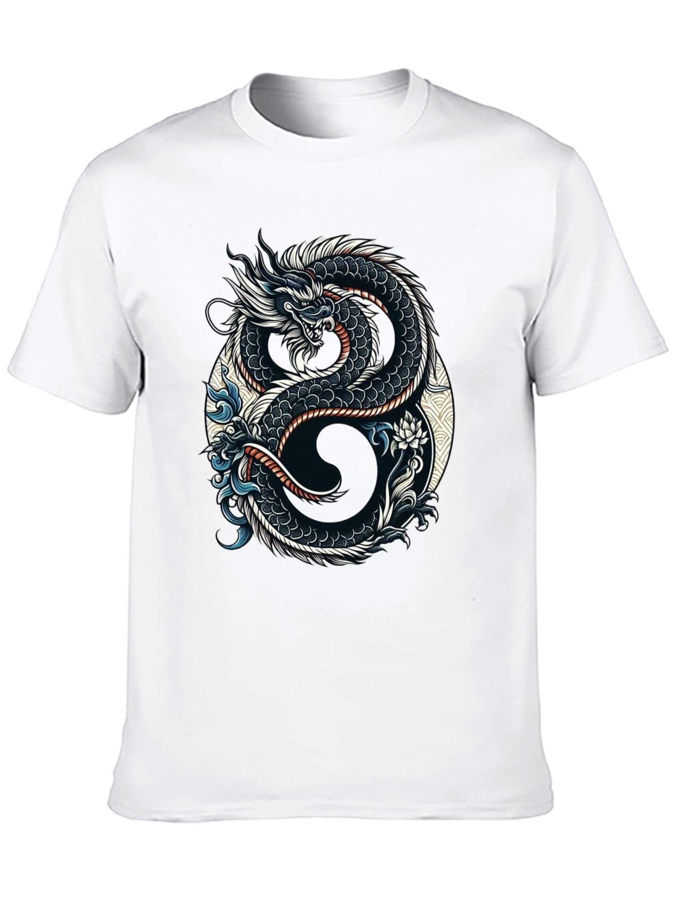 Dragon Yin Yang Graphic Tee - Stylish Comfort
