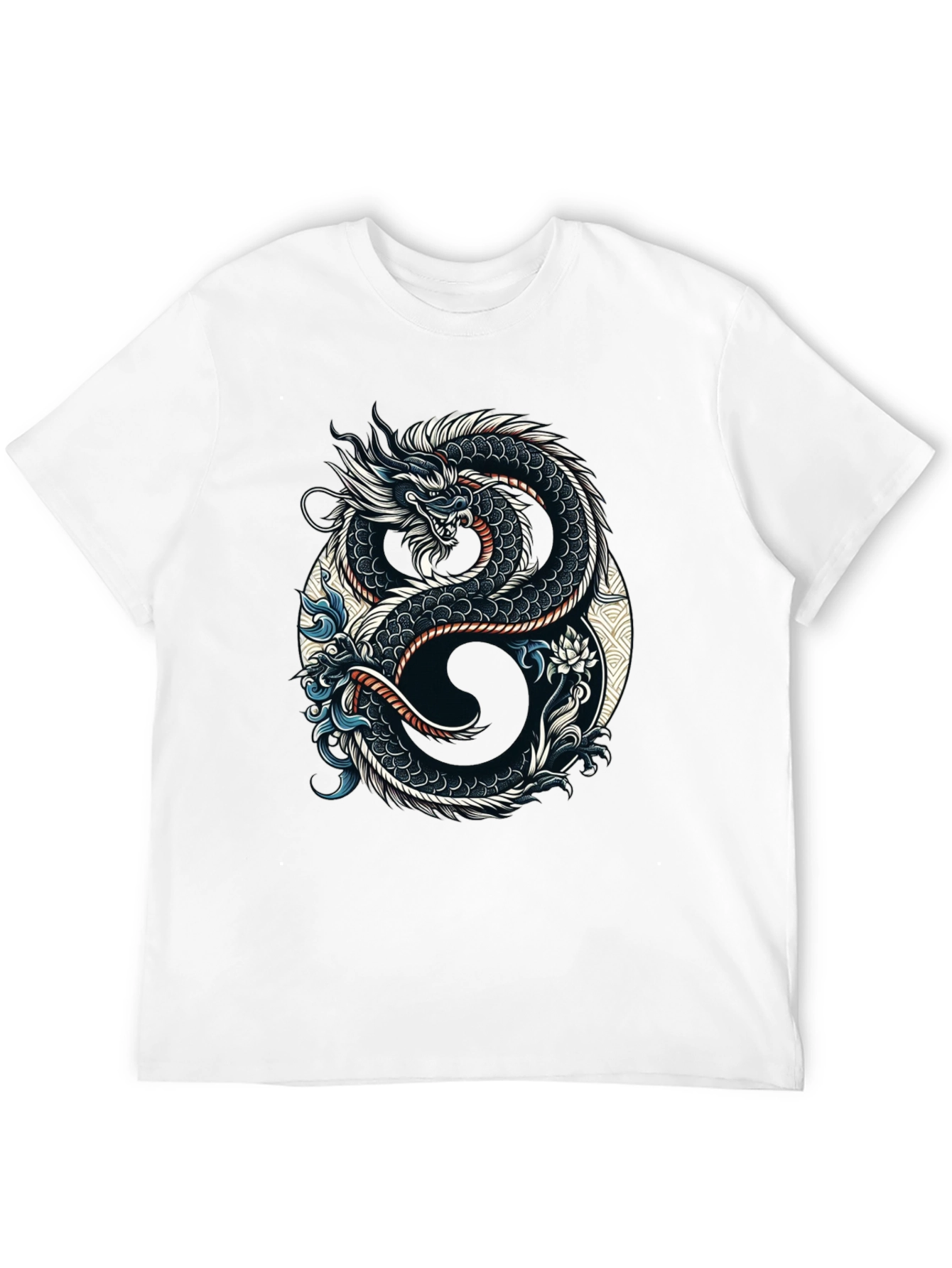 Dragon Yin Yang Graphic Tee - Stylish Comfort