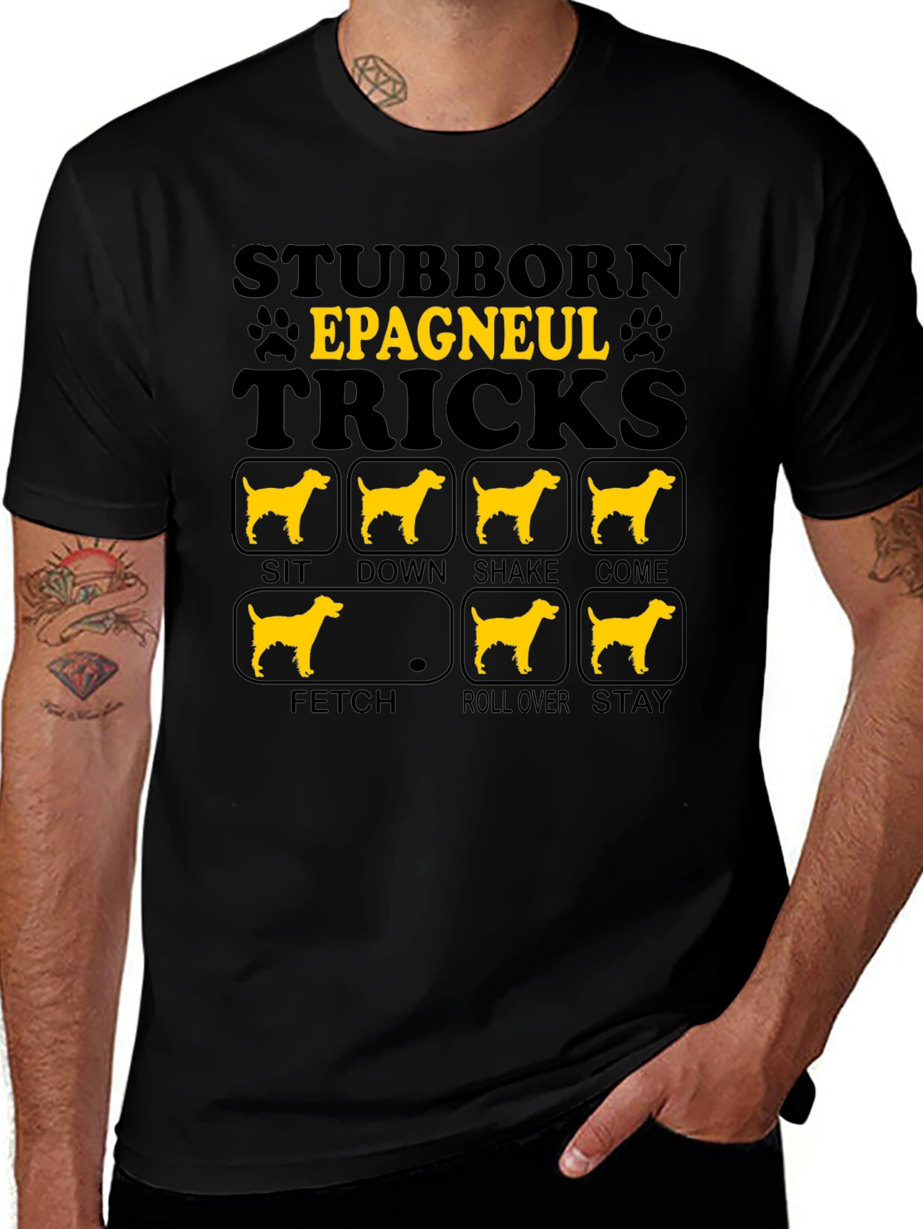 Stubborn Epagneul Tricks Dog T-Shirt