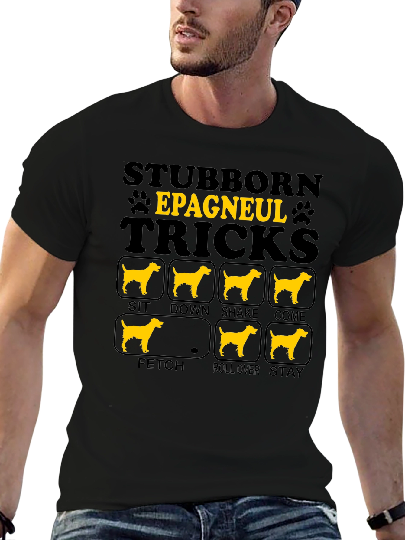 Stubborn Epagneul Tricks Dog T-Shirt