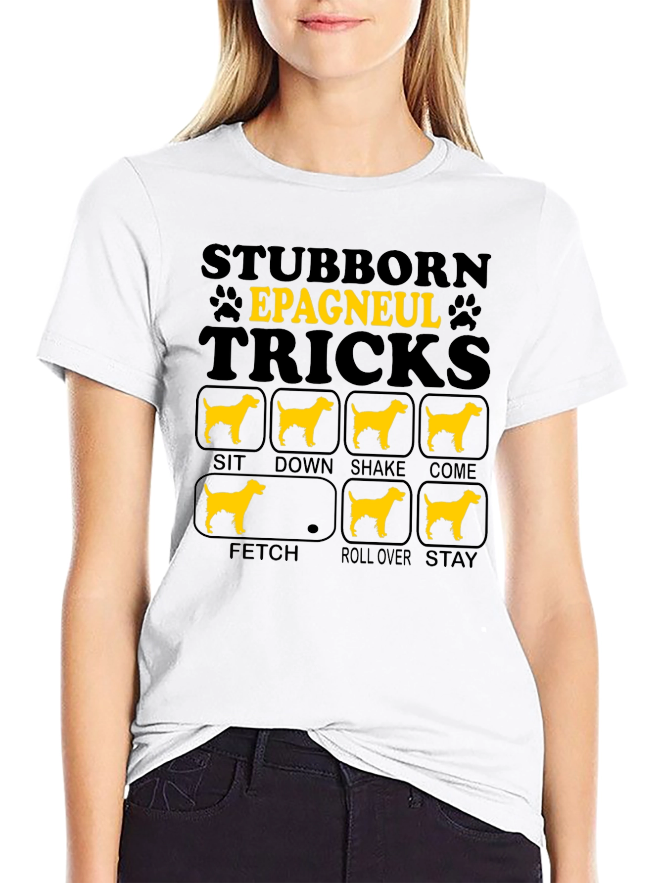 Stubborn Epagneul Tricks Dog T-Shirt