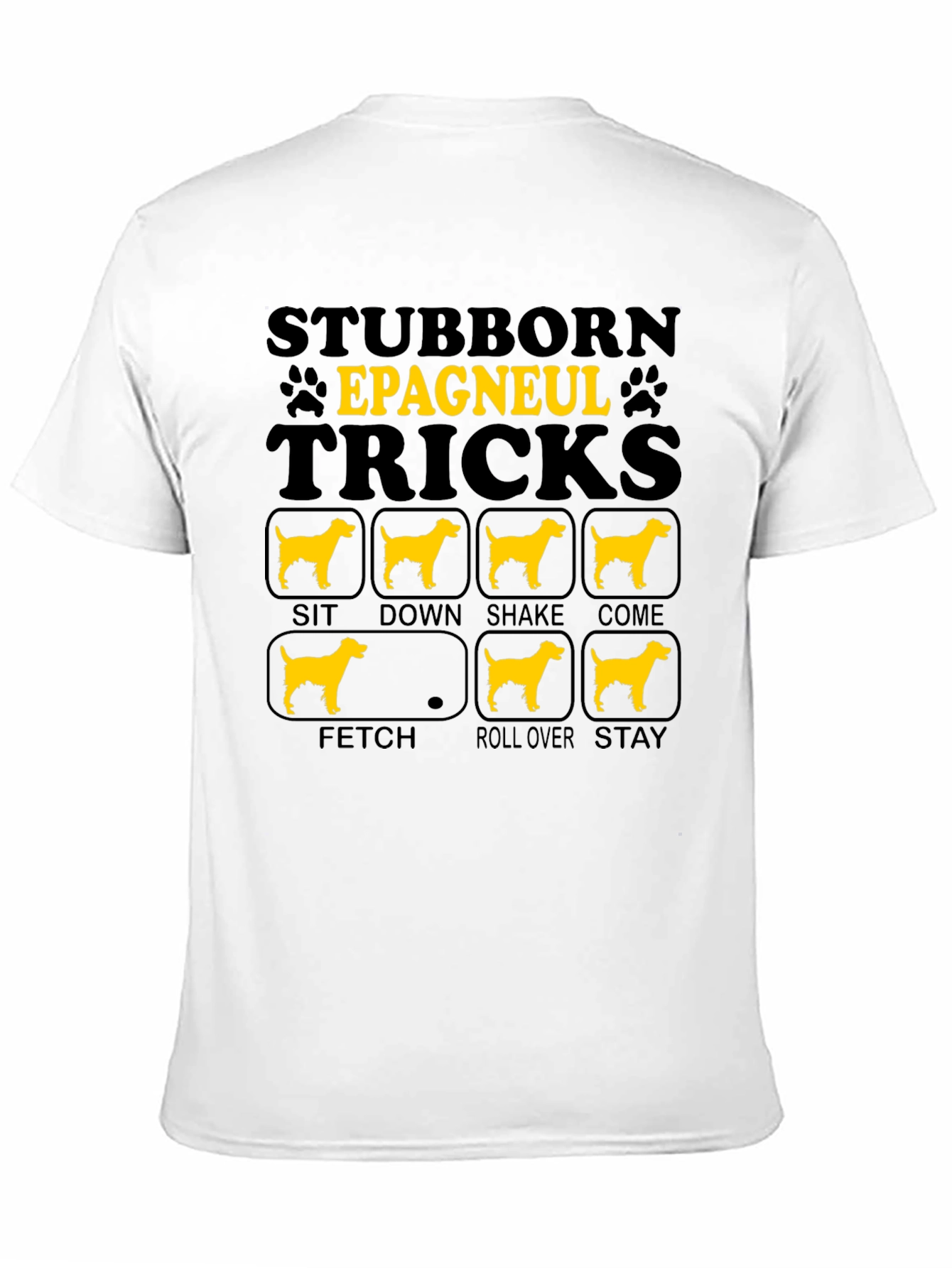 Stubborn Epagneul Tricks Dog T-Shirt