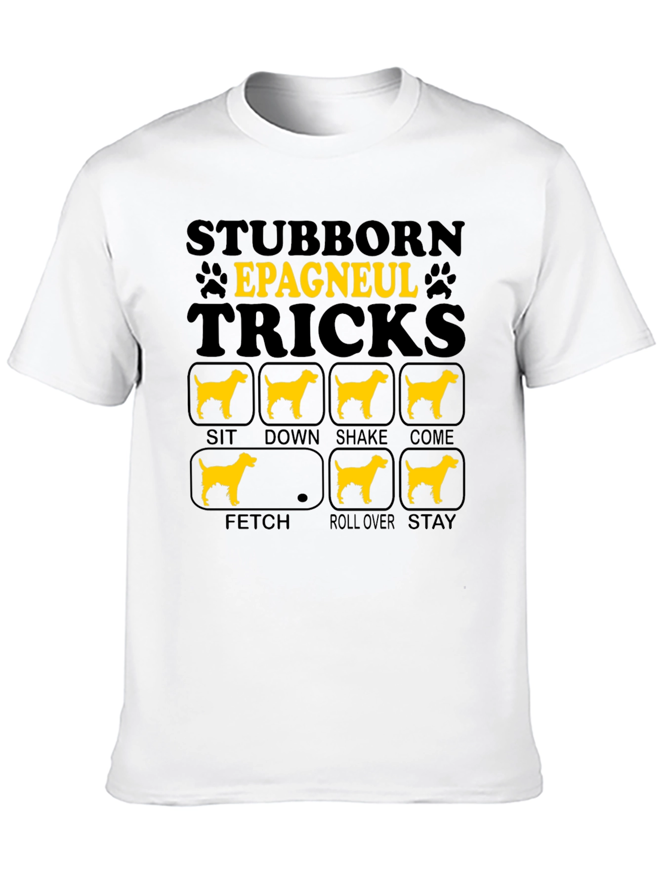 Stubborn Epagneul Tricks Dog T-Shirt