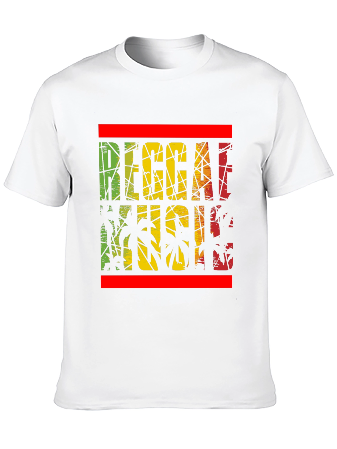 Reggae Music Palm Tree Graphic T-Shirt