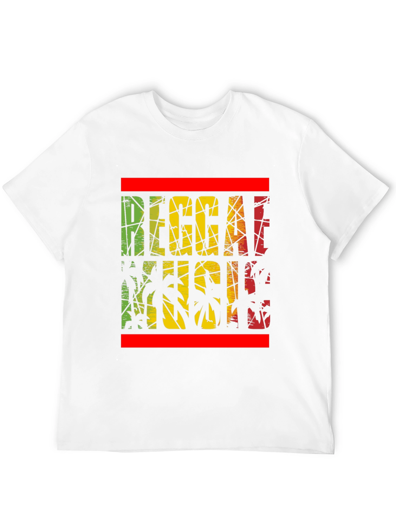 Reggae Music Palm Tree Graphic T-Shirt