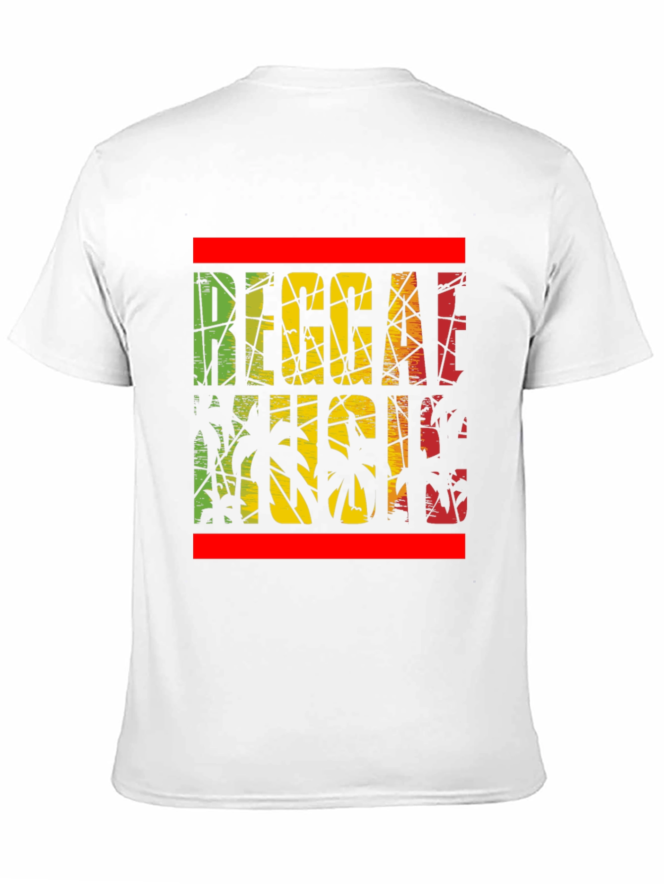 Reggae Music Palm Tree Graphic T-Shirt