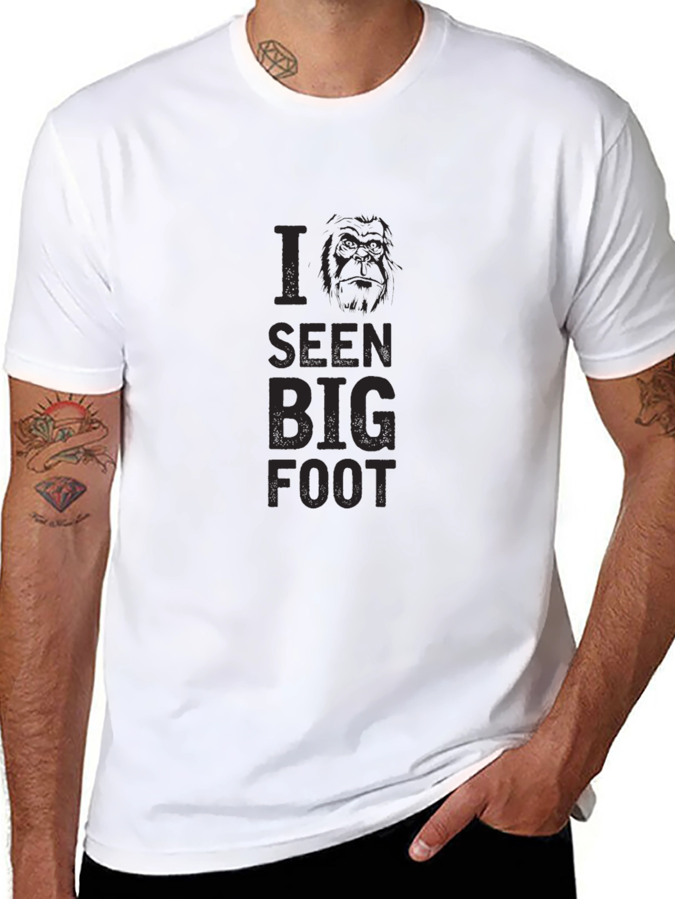 I Seen Bigfoot Graphic T-Shirt - Novelty Tee