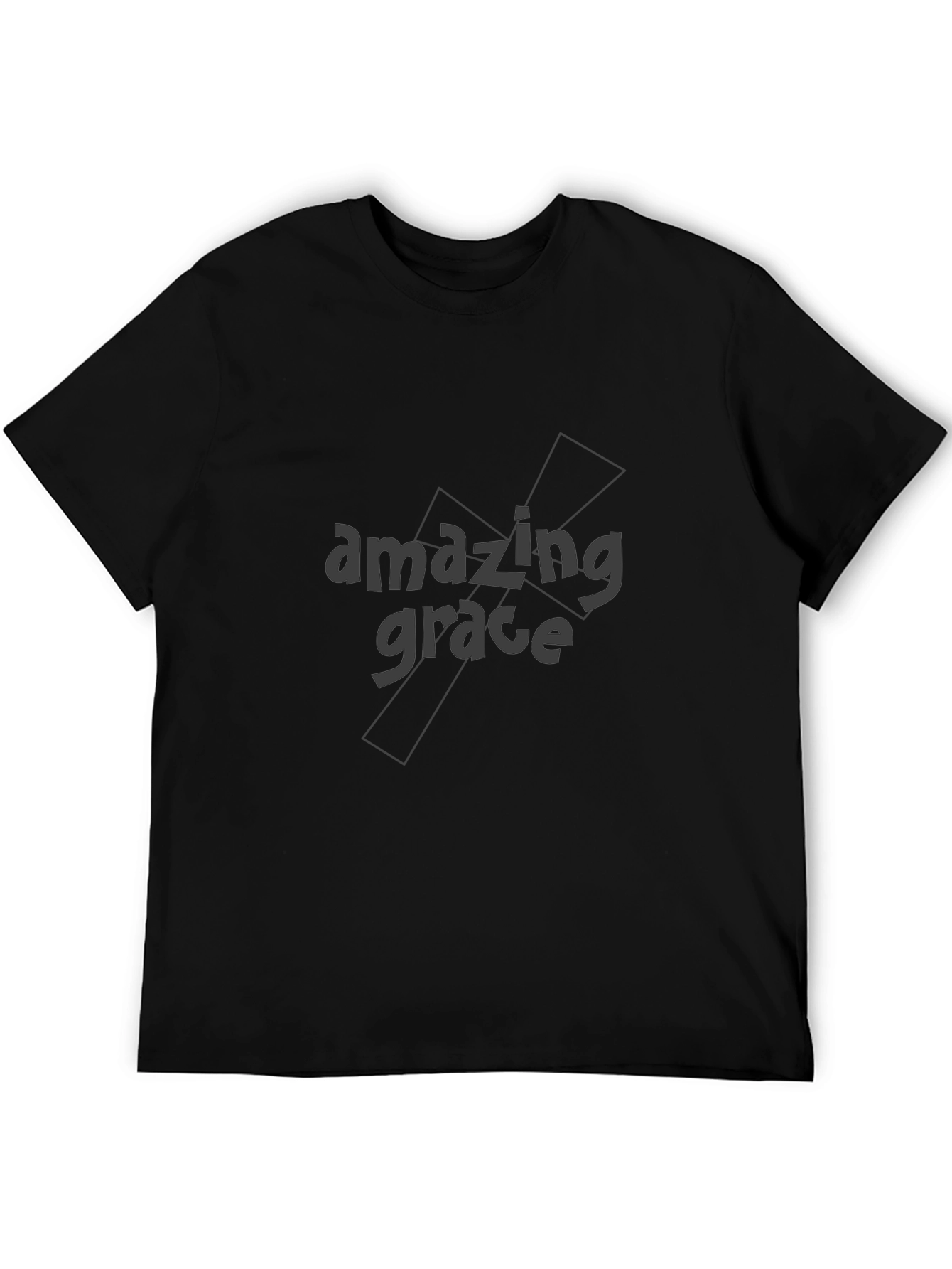 Amazing Grace Graphic Tee - Soft Black Cotton