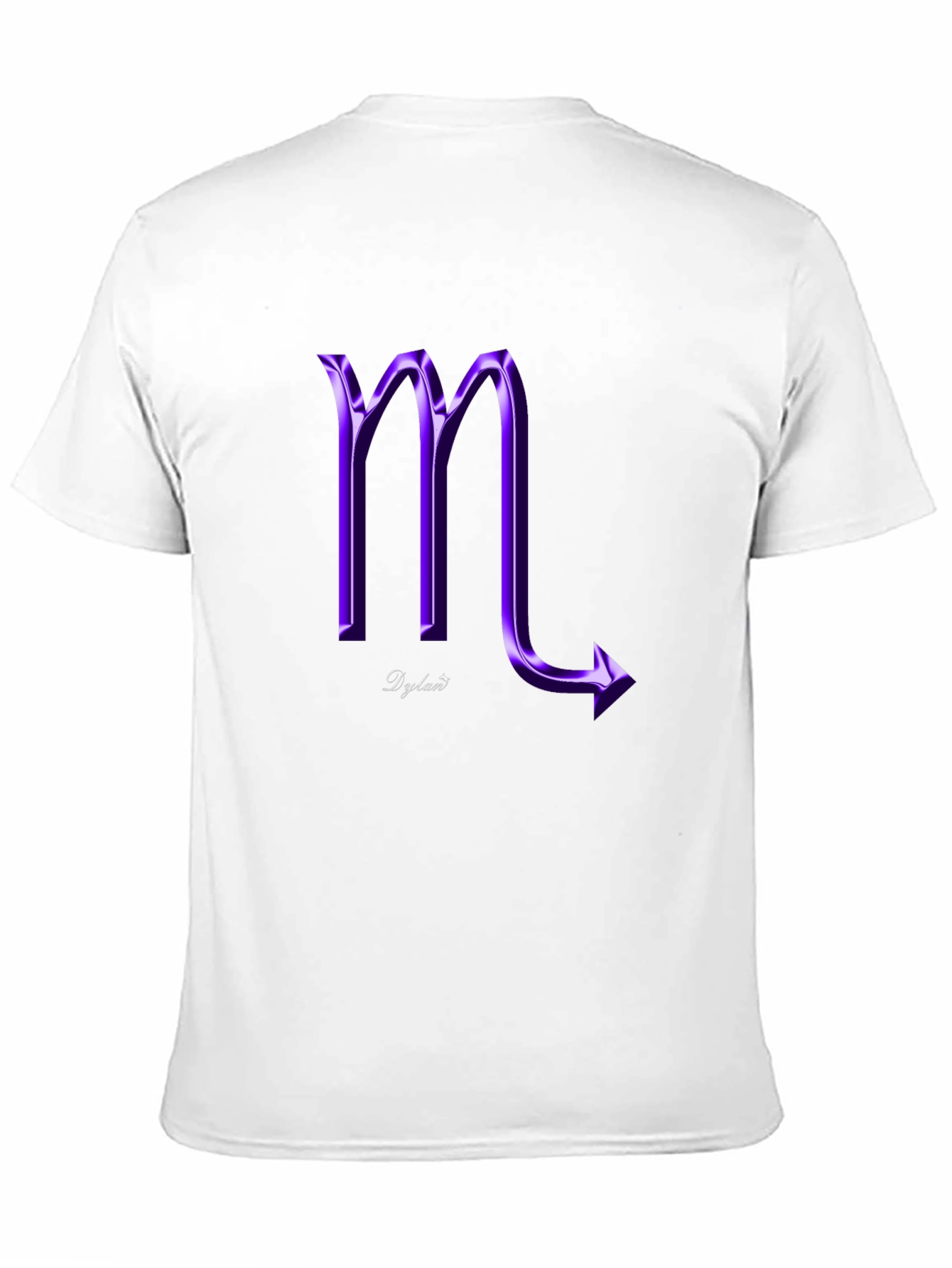 Purple Scorpio Graphic Black T-Shirt