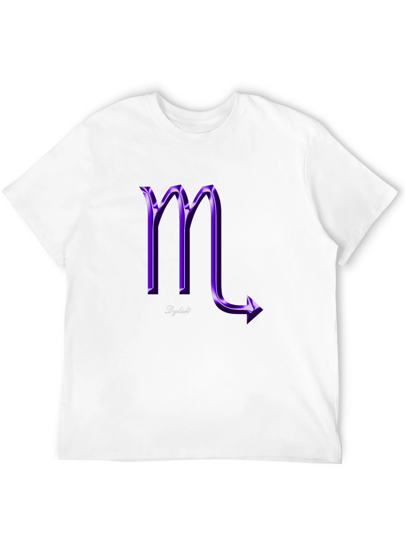 Purple Scorpio Graphic Black T-Shirt