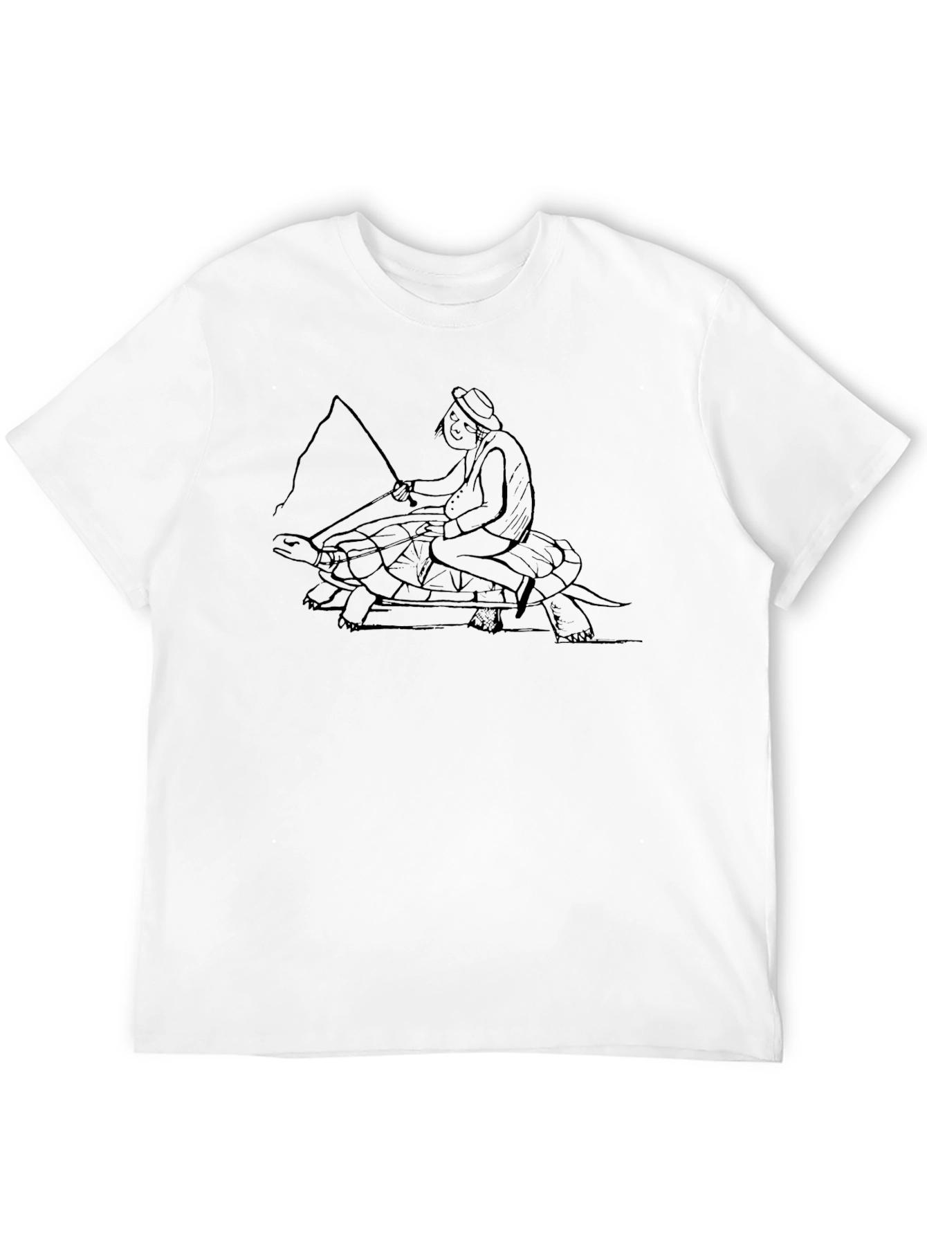 Black T-Shirt: Turtle Rider Graphic Tee