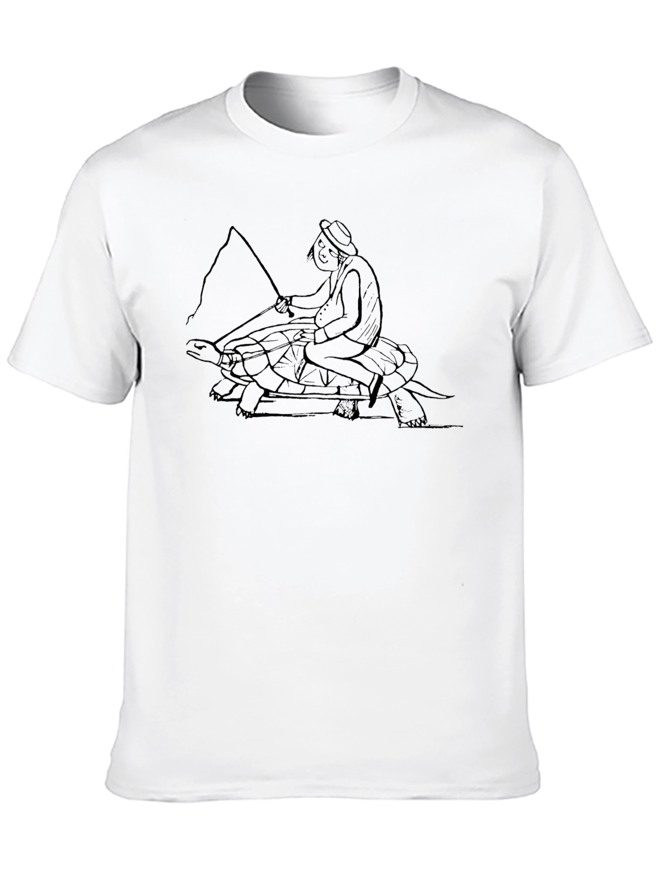 Black T-Shirt: Turtle Rider Graphic Tee