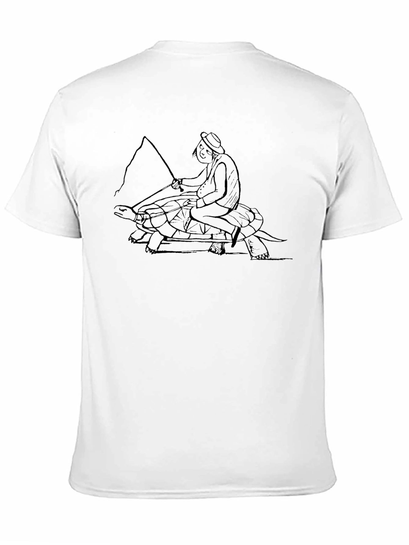 Black T-Shirt: Turtle Rider Graphic Tee