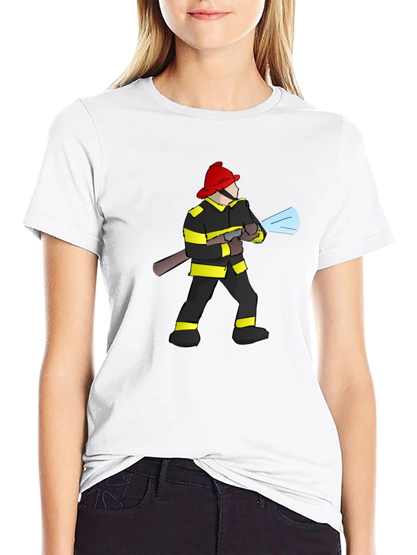 Firefighter Graphic Black T-Shirt