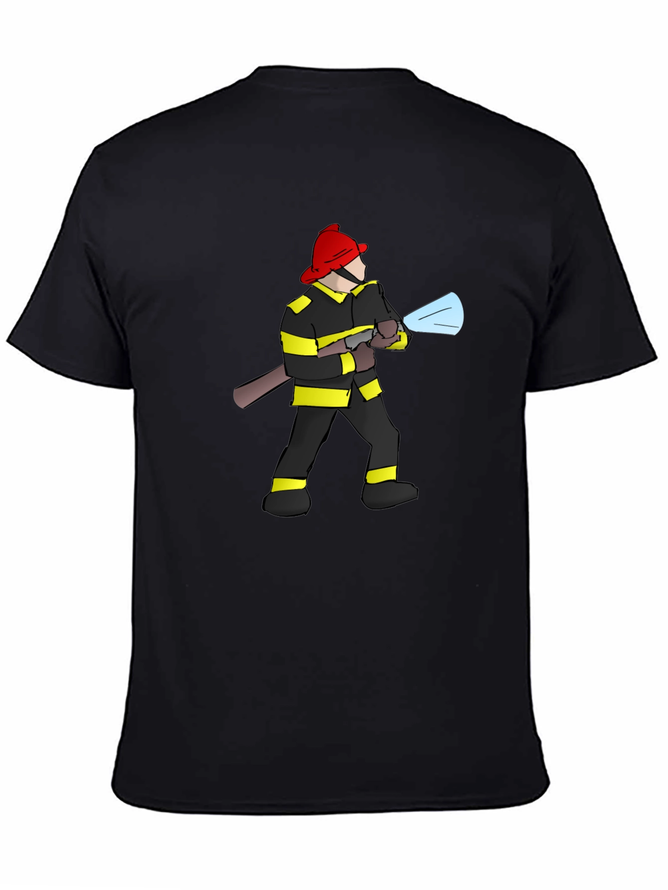 Firefighter Graphic Black T-Shirt